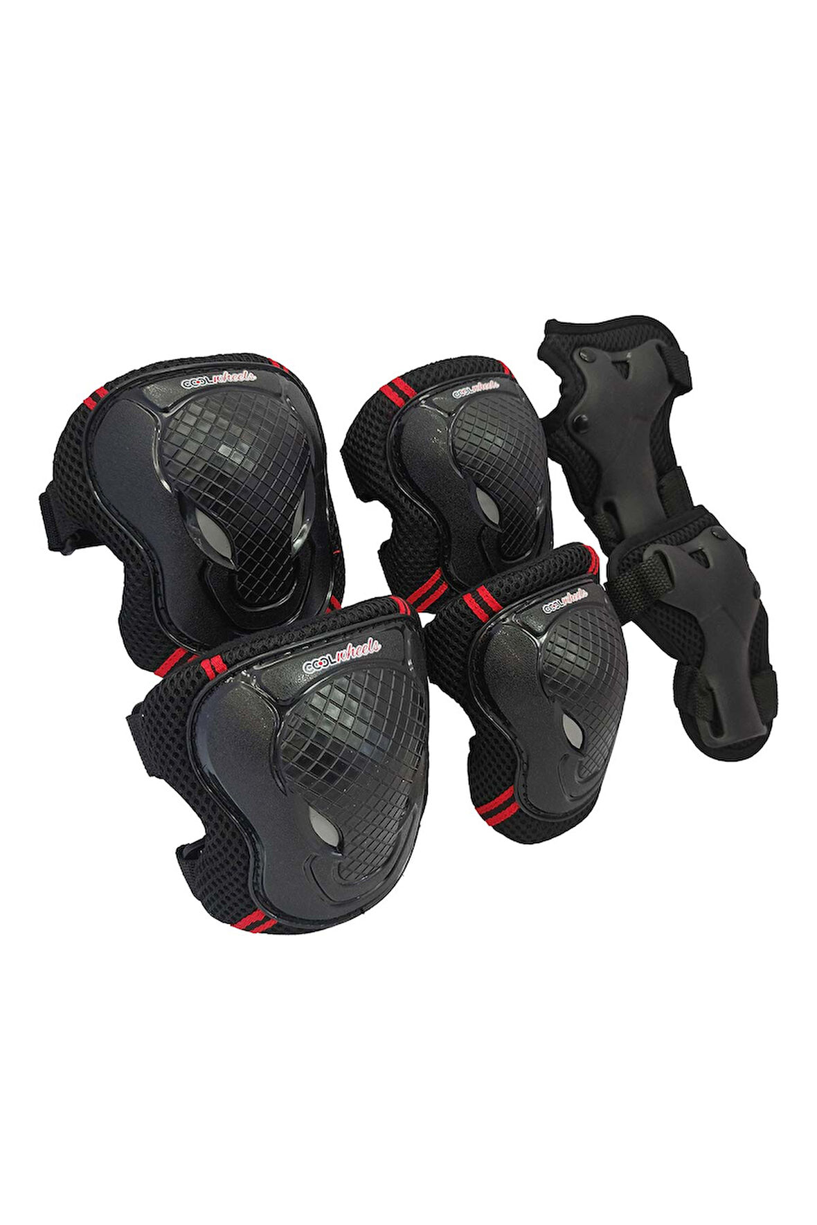 Cool Wheels Çocuk Scooter & Paten Koruma Seti – Kaliteli Dizlik ve Dirseklik Seti (S) Kırmızı FR37715