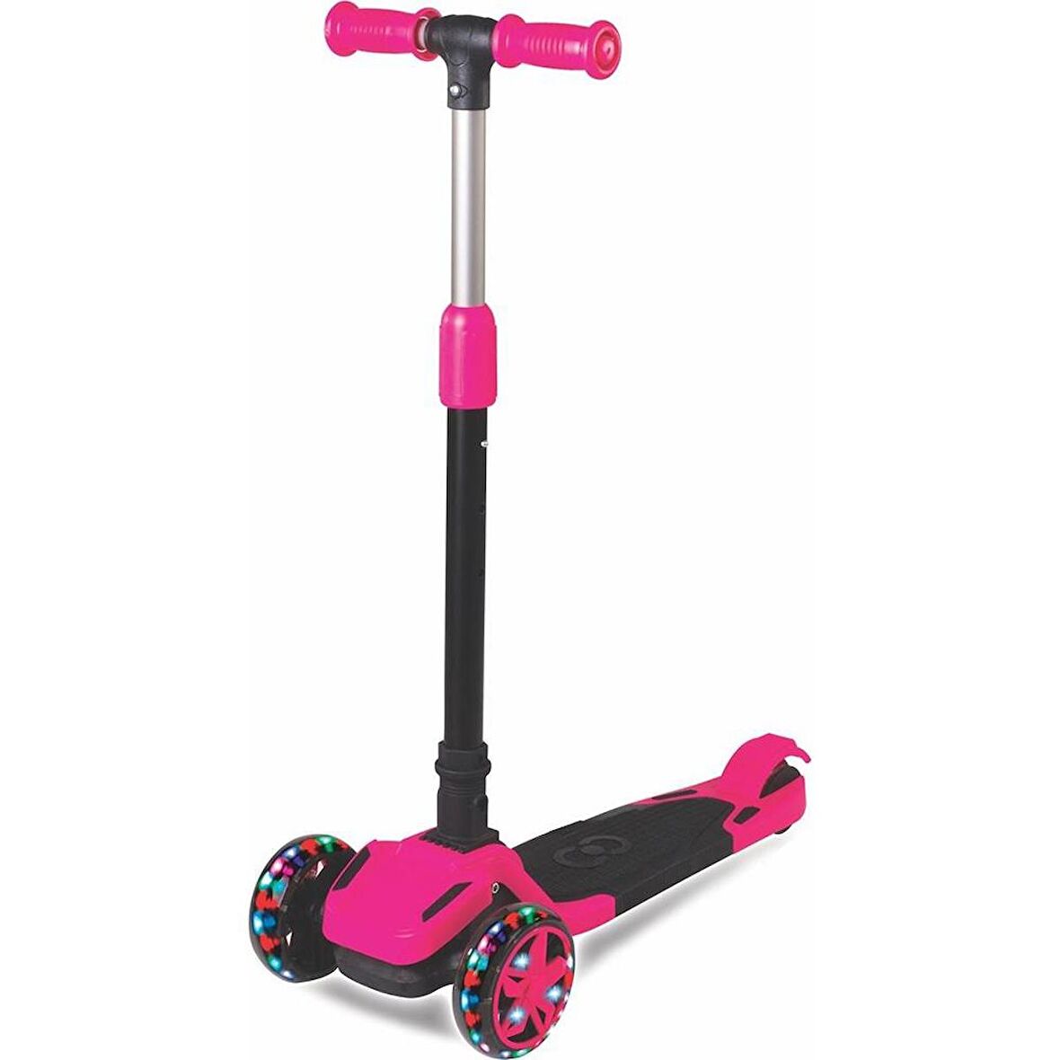 Cool Wheels Işıklı Katlanır Tulpar Scooter - Pembe