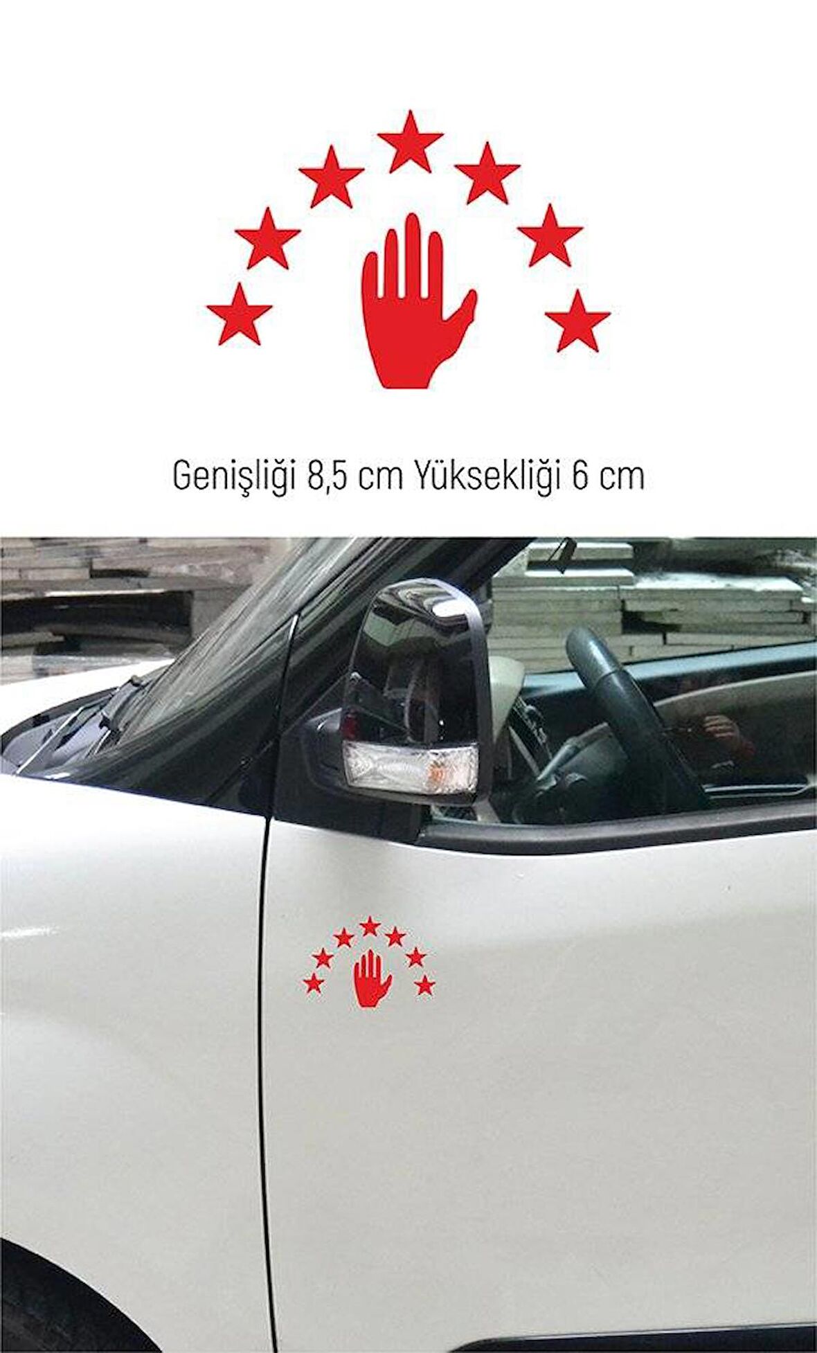 Abhaz Bayrak Araba Sticker Etiket Kırmızı 8,5 cm 4 Adet