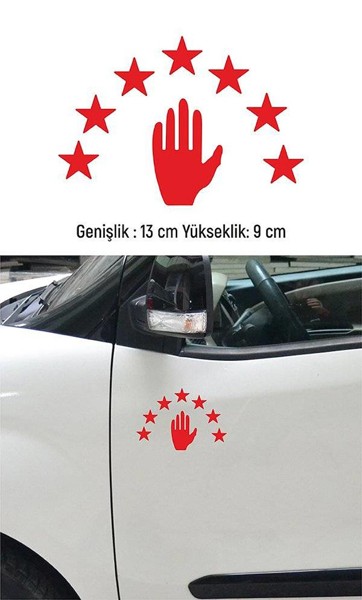 Abhaz Bayrak Araba Sticker Etiket Kırmızı 13 cm 4 Adet