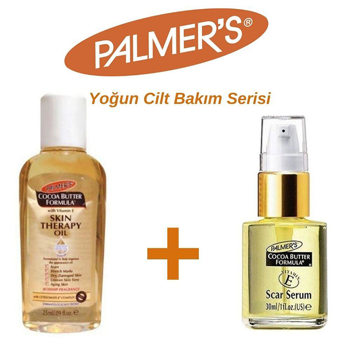 Palmer's Cocoa Butter Formula Skin Therapy Oil+E Vitamin Scar Serum Yoğun Cilt Bakım Seti