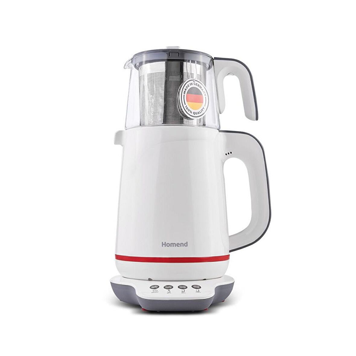 Homend Royaltea 1721H 1800 W Cam Demlikli Plastik 1.9 lt Elektrikli Çay Makinesi 