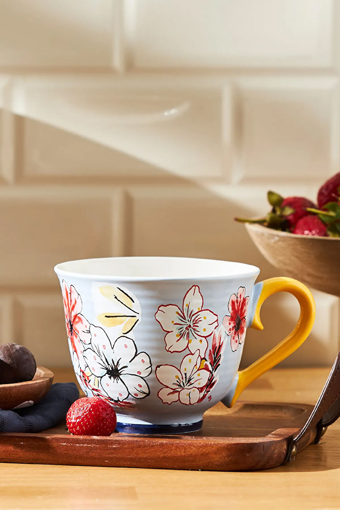 Emsan Jasmine New Bone Kupa 435 ml Mavi