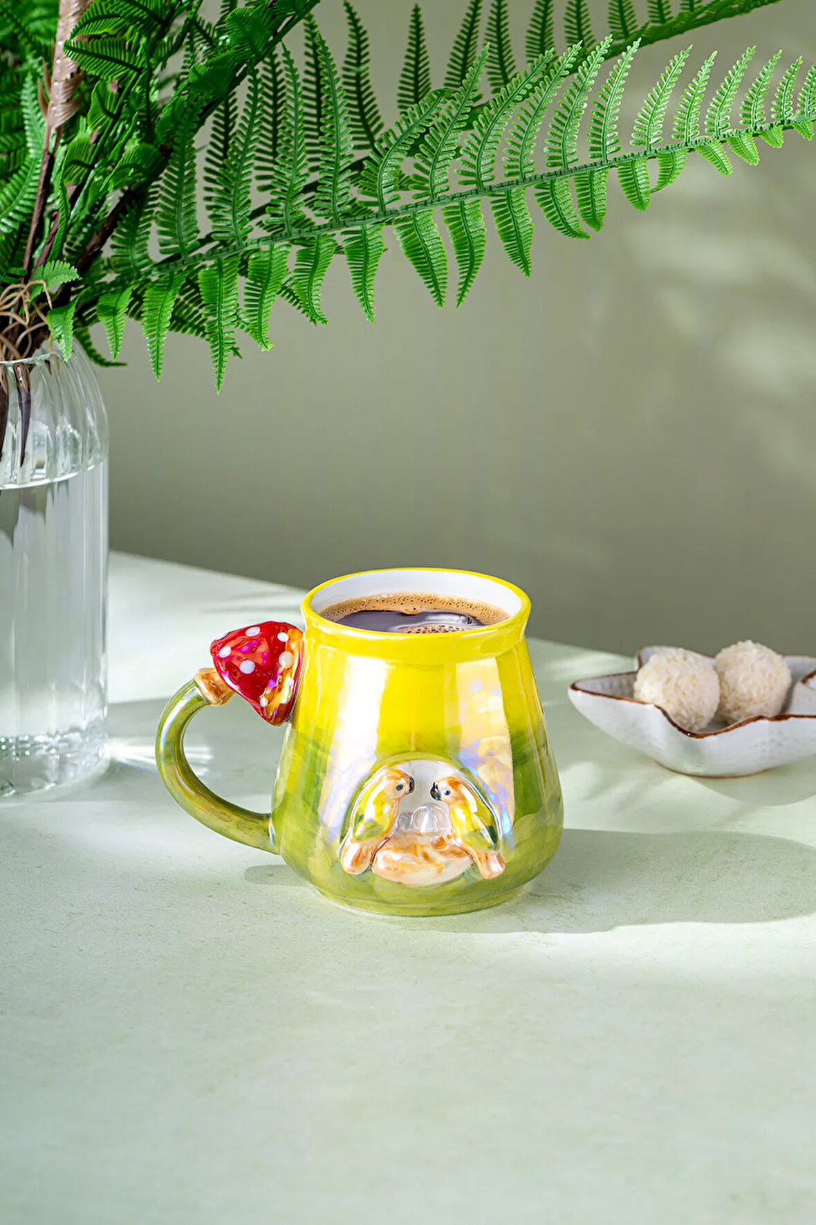 İstanbul Porselen Tropikal Kupa 400 ML Yeşil