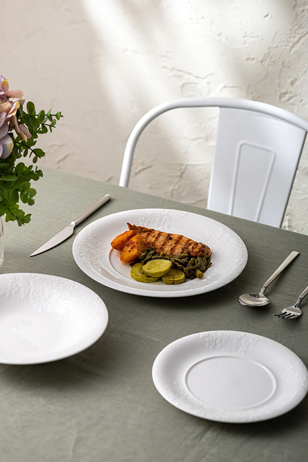 İstanbul Porselen Manolya Servis Tabağı 26 cm