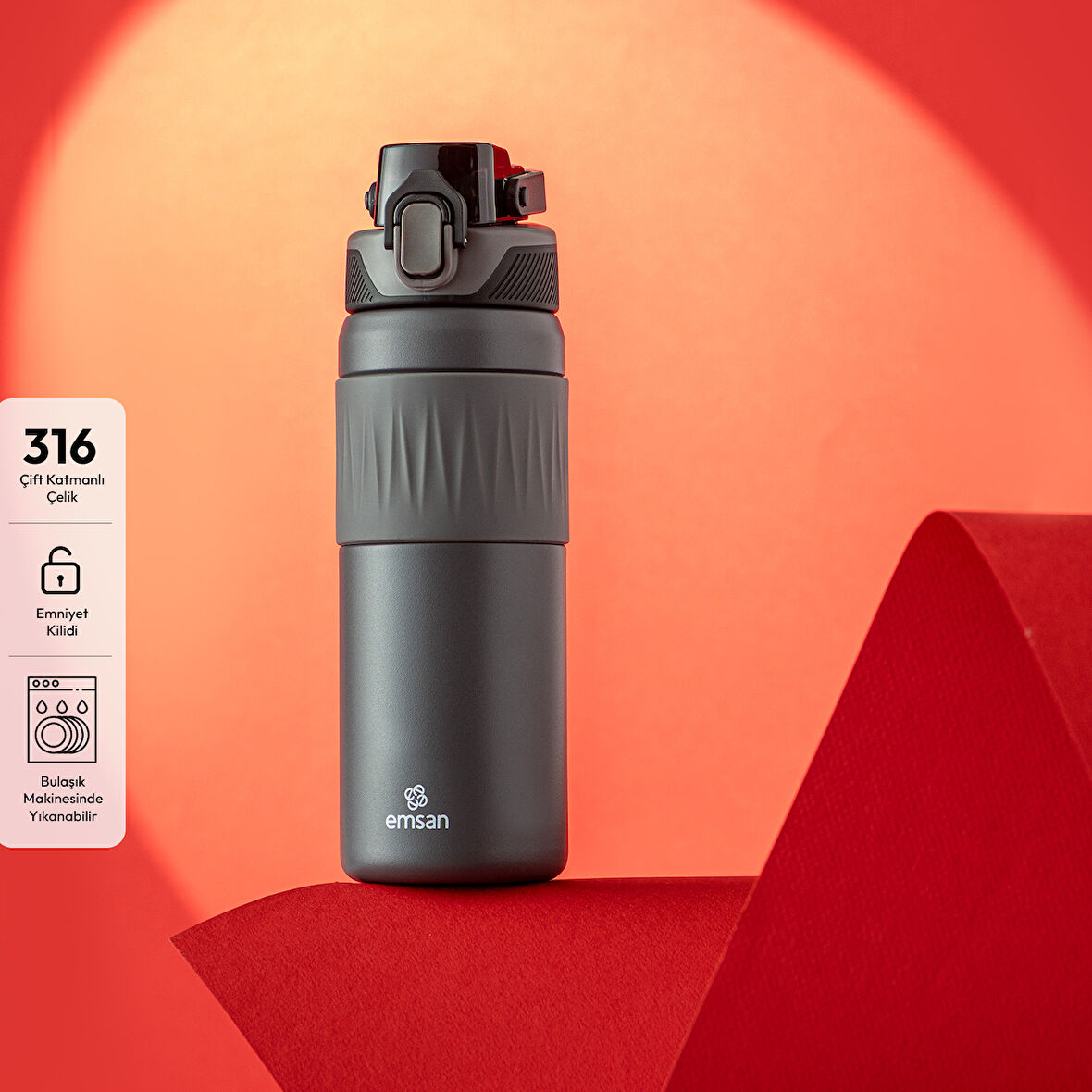 Emsan Sportline Termos Grey 590 ml