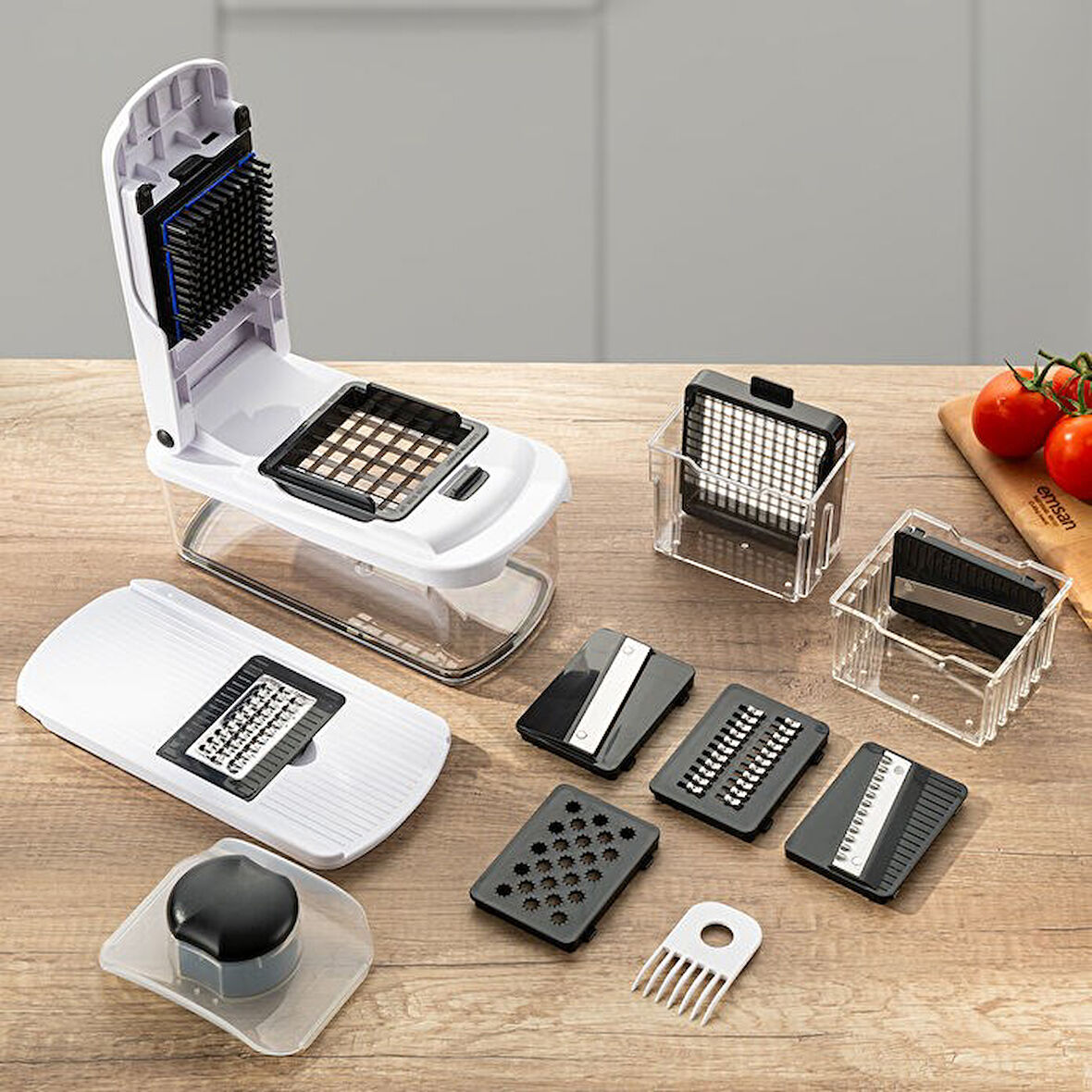 Emsan Smart Hazneli Doğrayıcı Beyaz 10 Parça