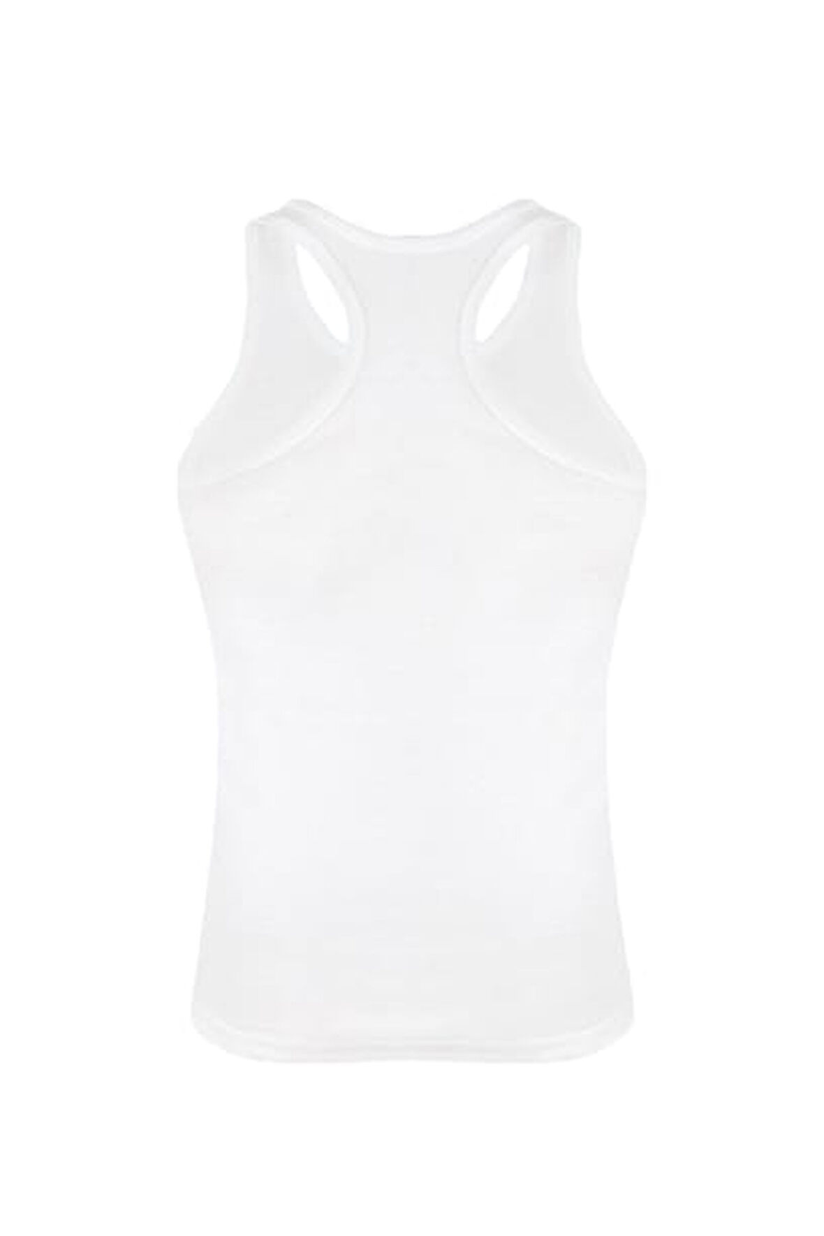 Ceylanoğlu C025 Erkek Penye Ribana 2'li Spor Atlet - Beyaz - XL
