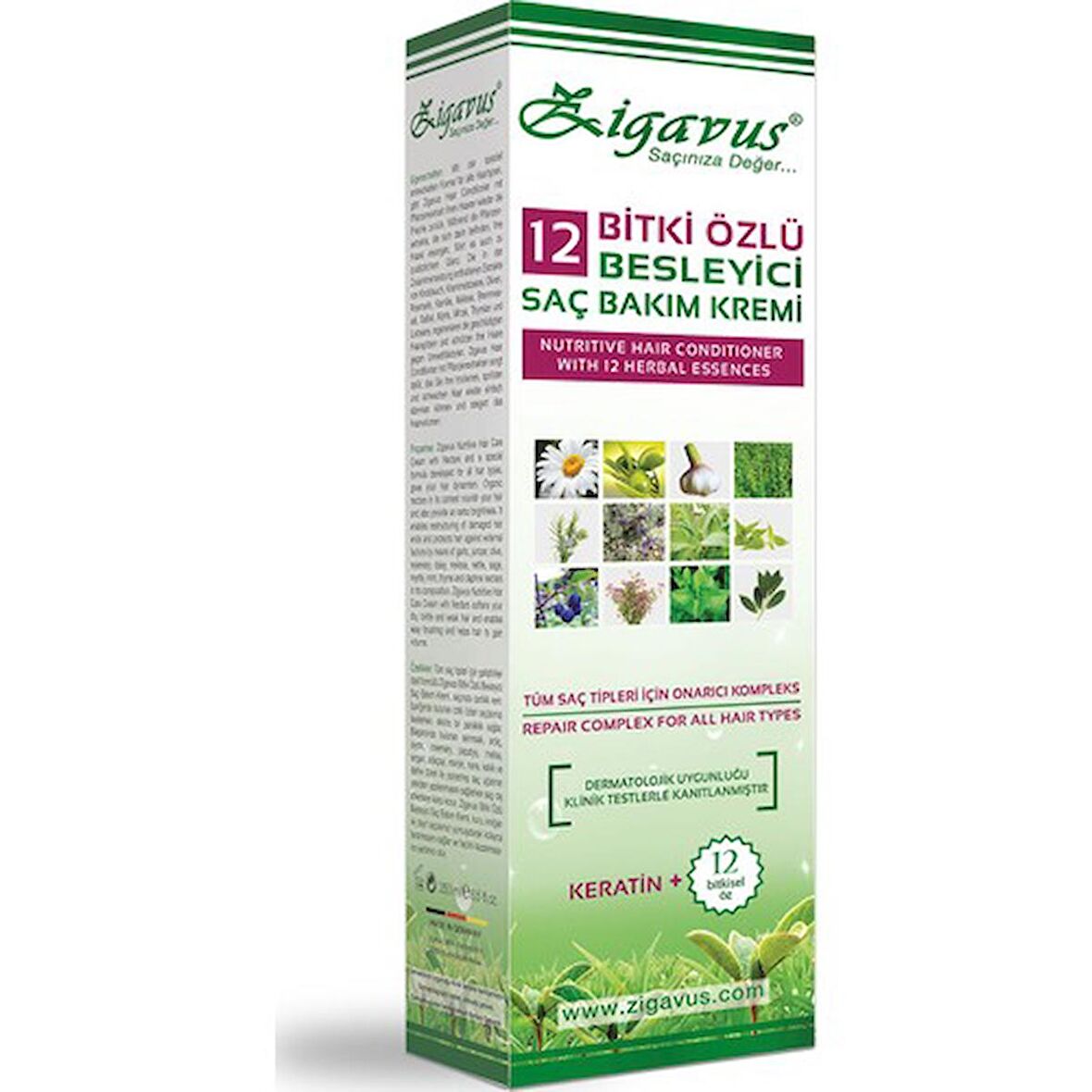 Zigavus 12 Bitki Özlü Besleyici Saç Kremi
