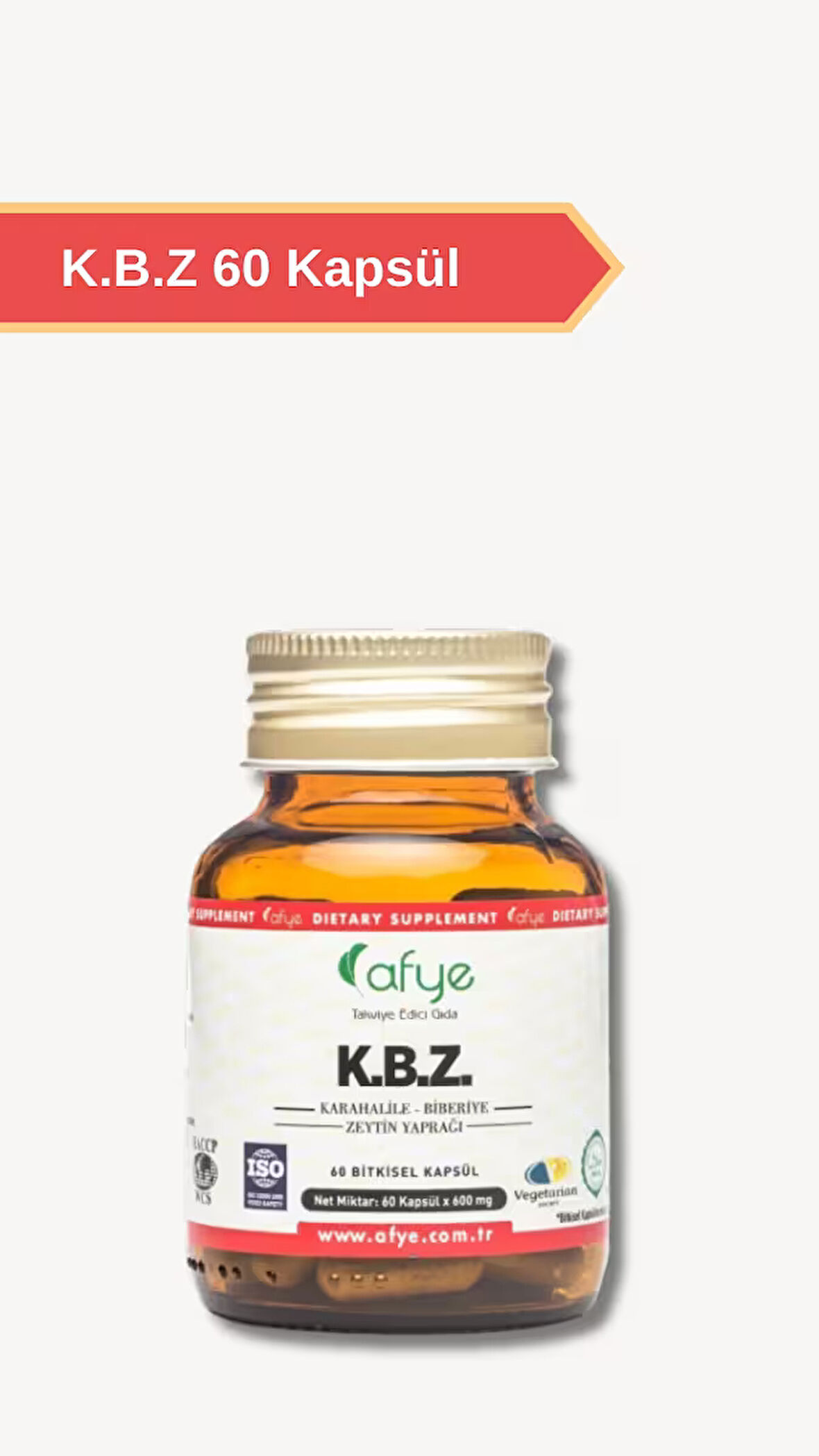 Afye K.B.Z ( Karahalile Biberiye Zeytin Yaprağı) 60 Kapsül