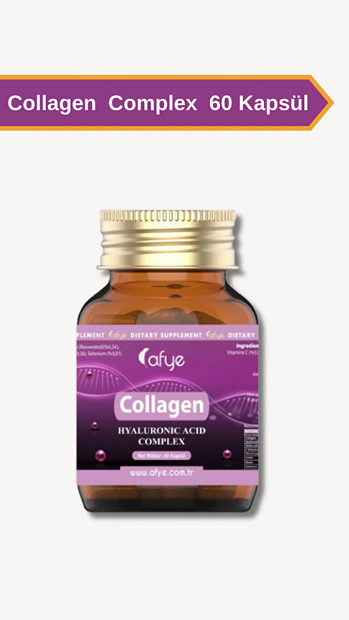 Afye Collagen Hyaluronic Acid Complex 60 Kapsül