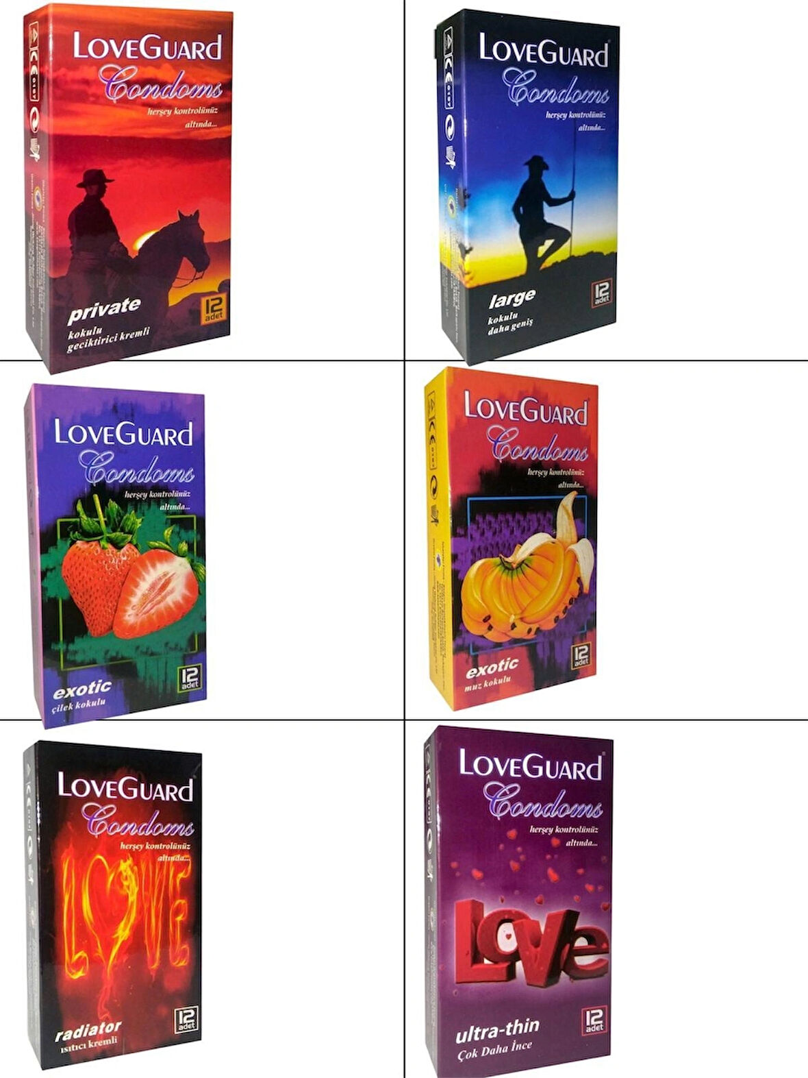 Loveguard Condoms 6'lı Set 72 Adet