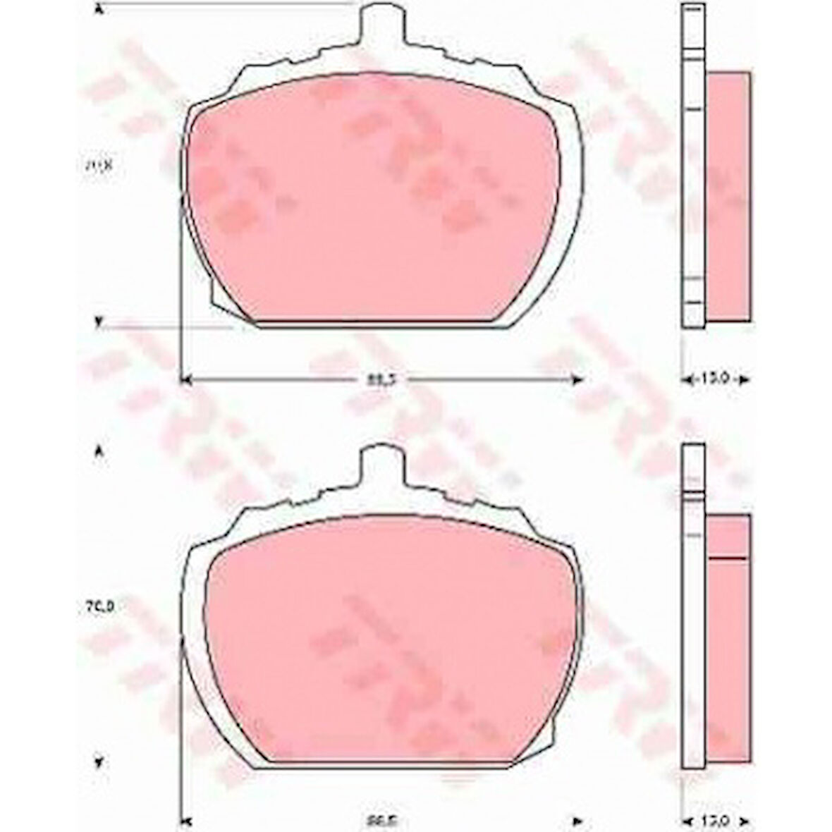 Ford Fren Balatası Ön - Fren Balatası Ön - Trw Gdb340