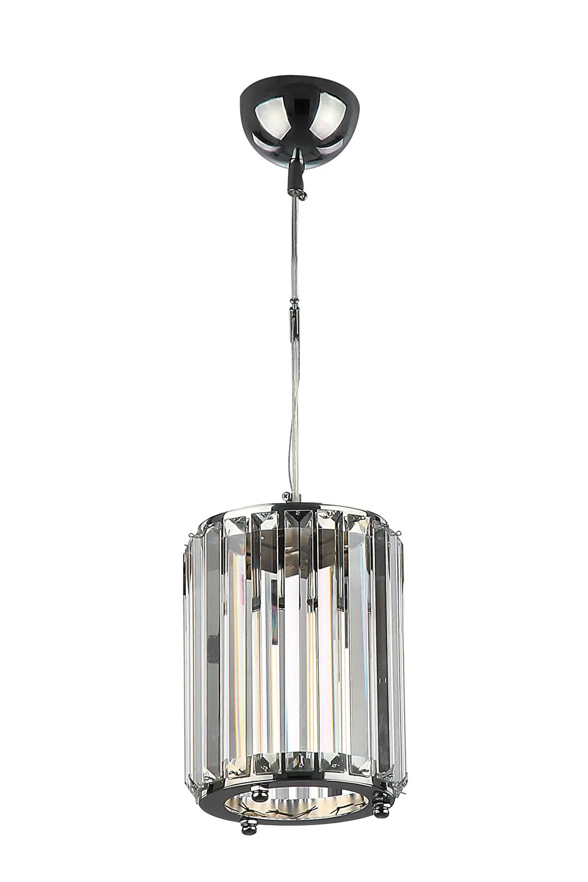 Luce Krom Renkli, Taşlı, Tekli Sarkıt Avize, Bs.7428-51-15
