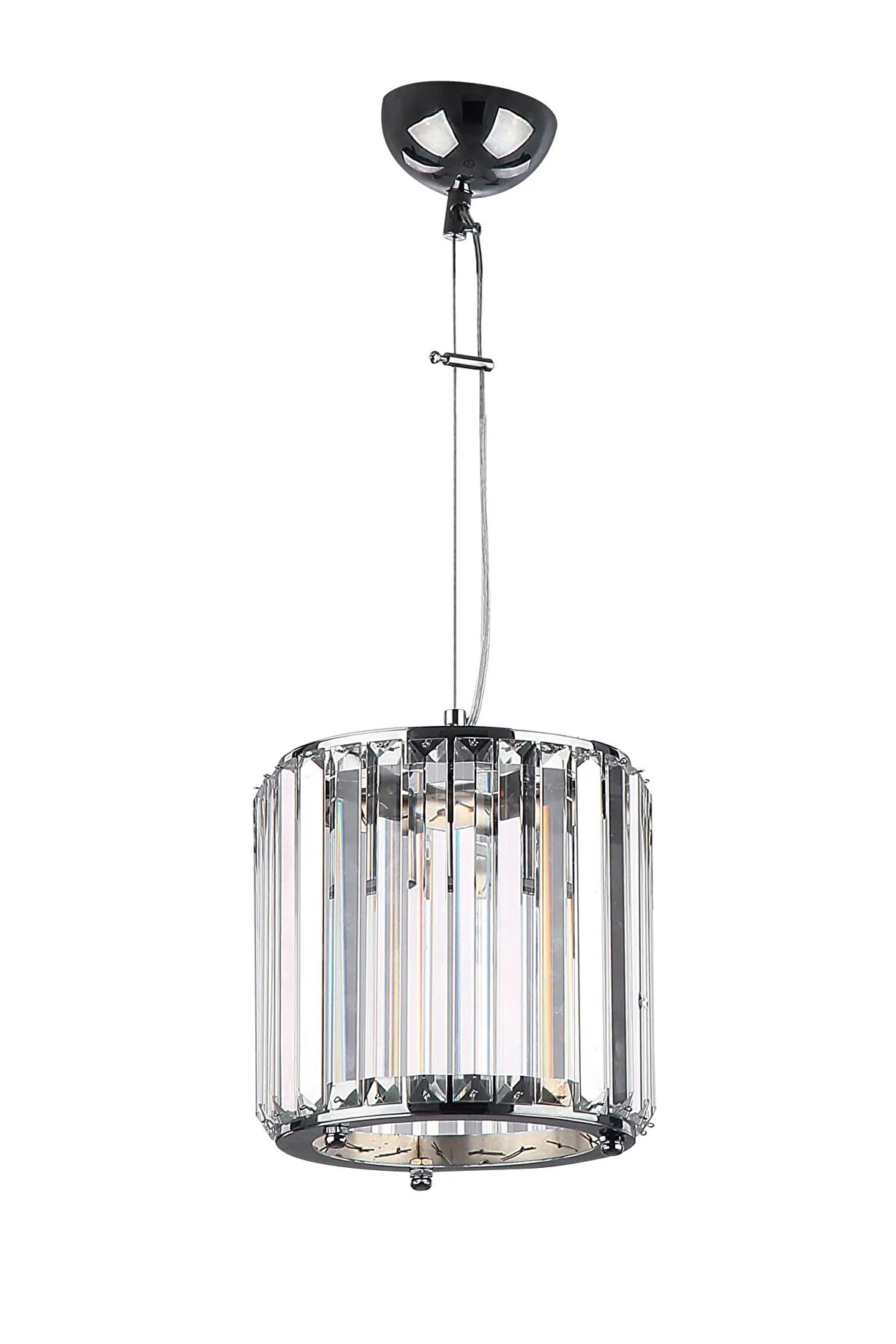 Luce Krom Renkli, Taşlı, Tekli Sarkıt Avize, Bs.7428-51-20