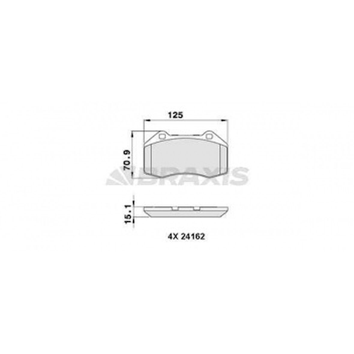 Volvo On Fren Balatası S60 R 2.5 T Awd 03 / 03 V70 II Kombı R 2.5 T Awd 03 / 03 - Braxıs Aa0288