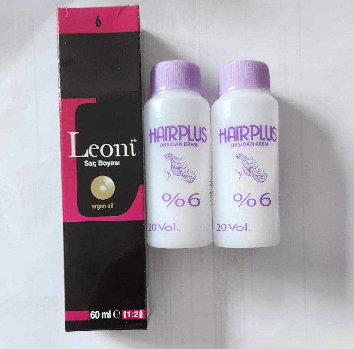 Saç Boyası 60ml Koyu Kumral 6+ 2 adet 20volum Oksidan 60ml