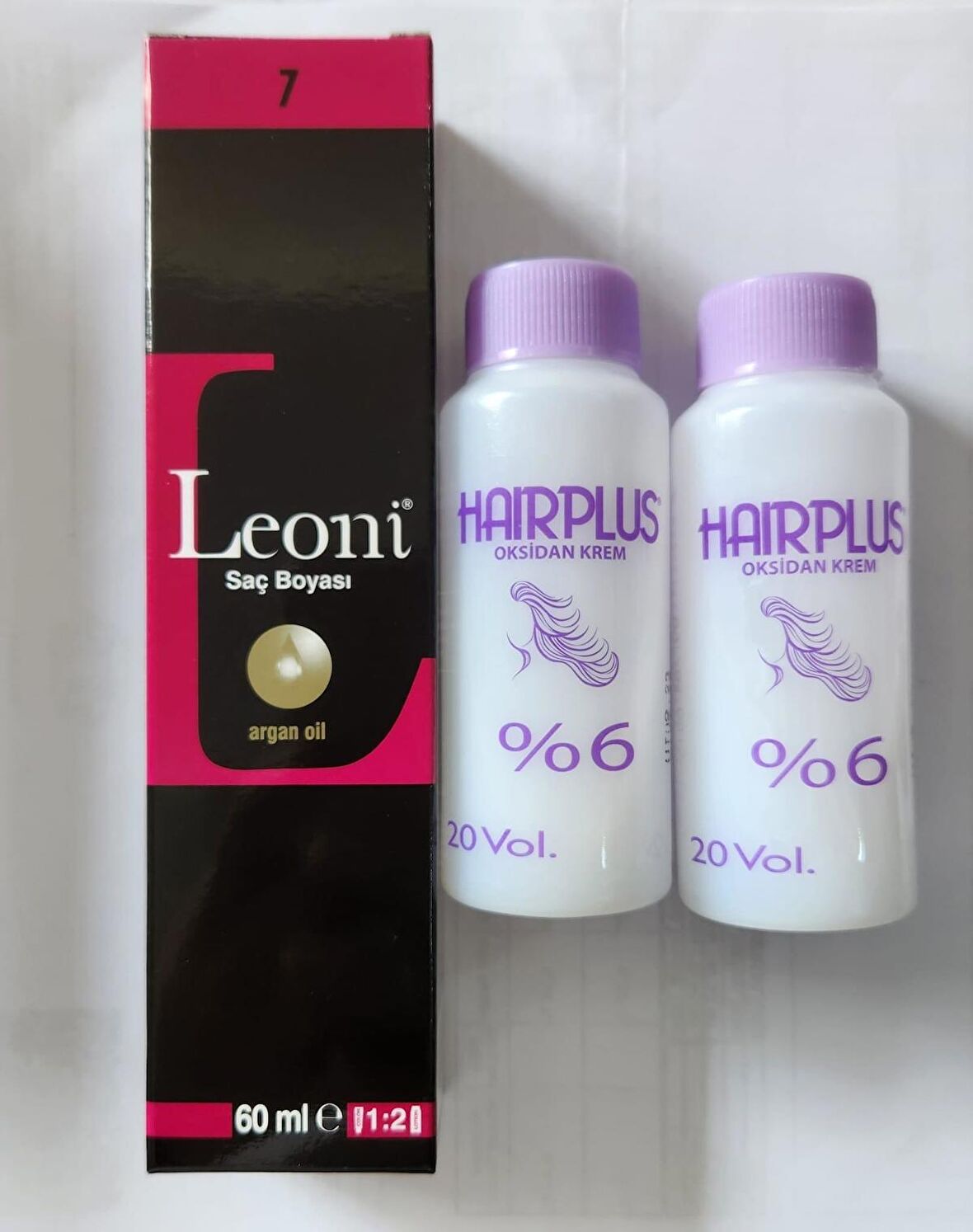 Saç Boyası 60ml Kumral 7+ 2 adet Oksidan 20volum 60ml