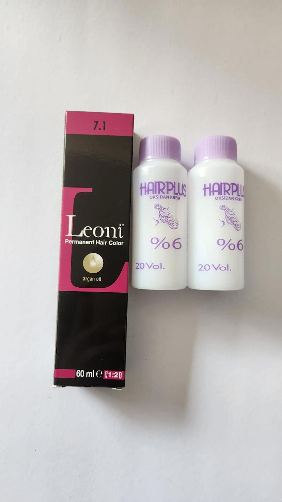 Saç Boyası 60ml Küllü Kumral 7.1+2 Adet Oksidan 