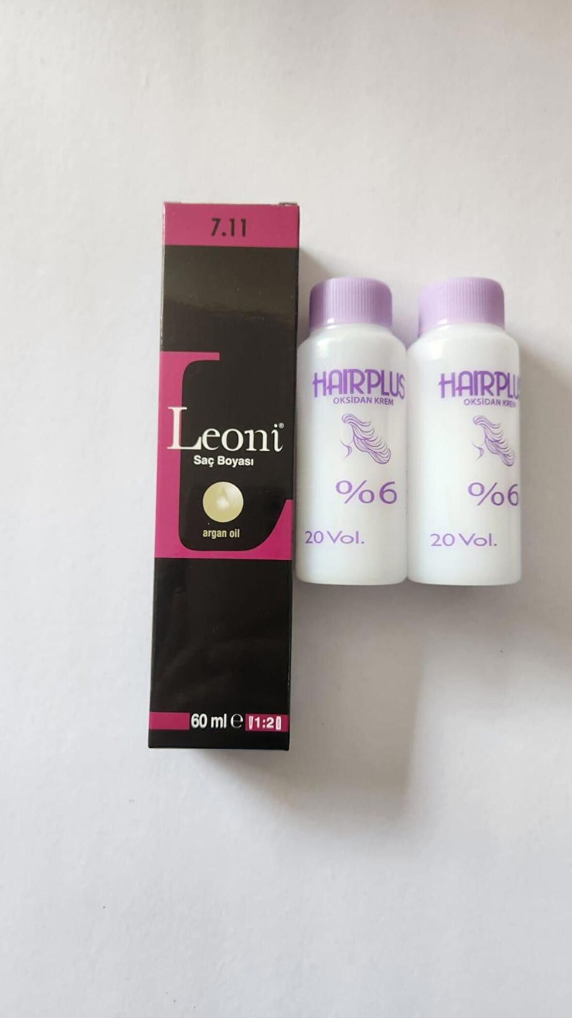 Saç Boyası 60ml Yoğun Küllü Kumral 7.11+2 adet Oksidan 60ml