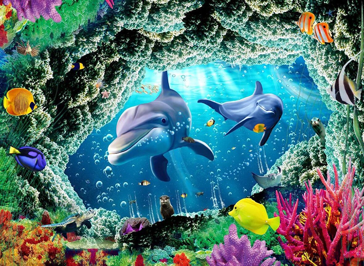 Nova Puzzle Mercan Resifleri Arasında 12+ Yaş Küçük Boy Puzzle 1000 Parça