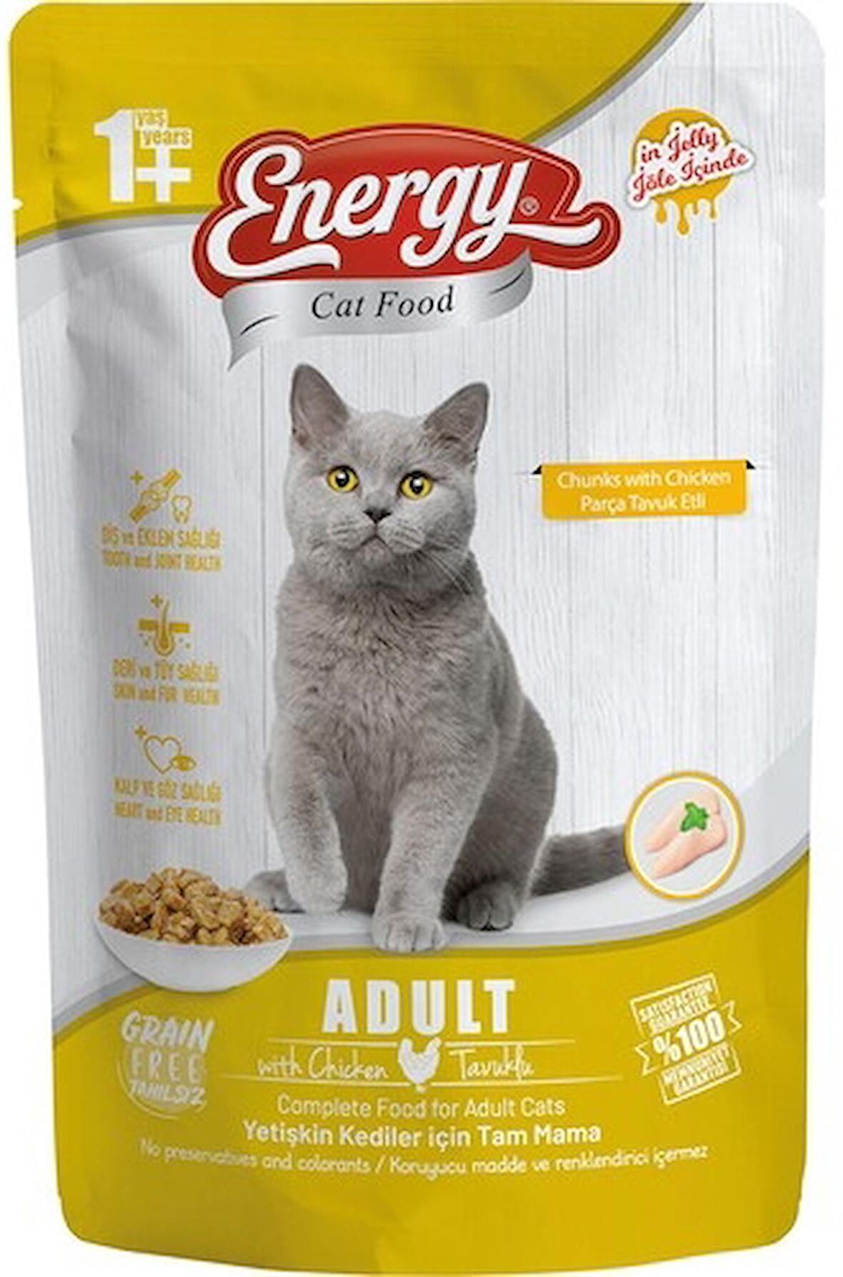 Energy Tavuk Etli Kedi Maması Jöleli 85 gr