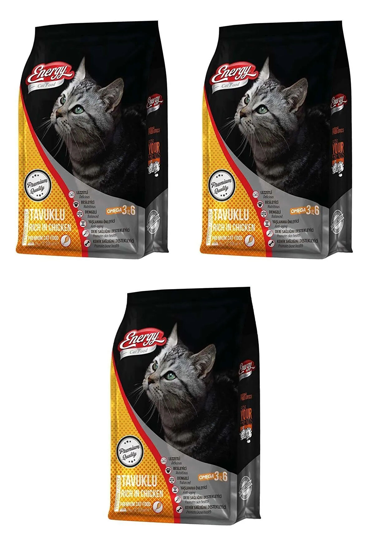 Tavuklu Yetişkin Kedi Maması 1 Kg - 3 Adet