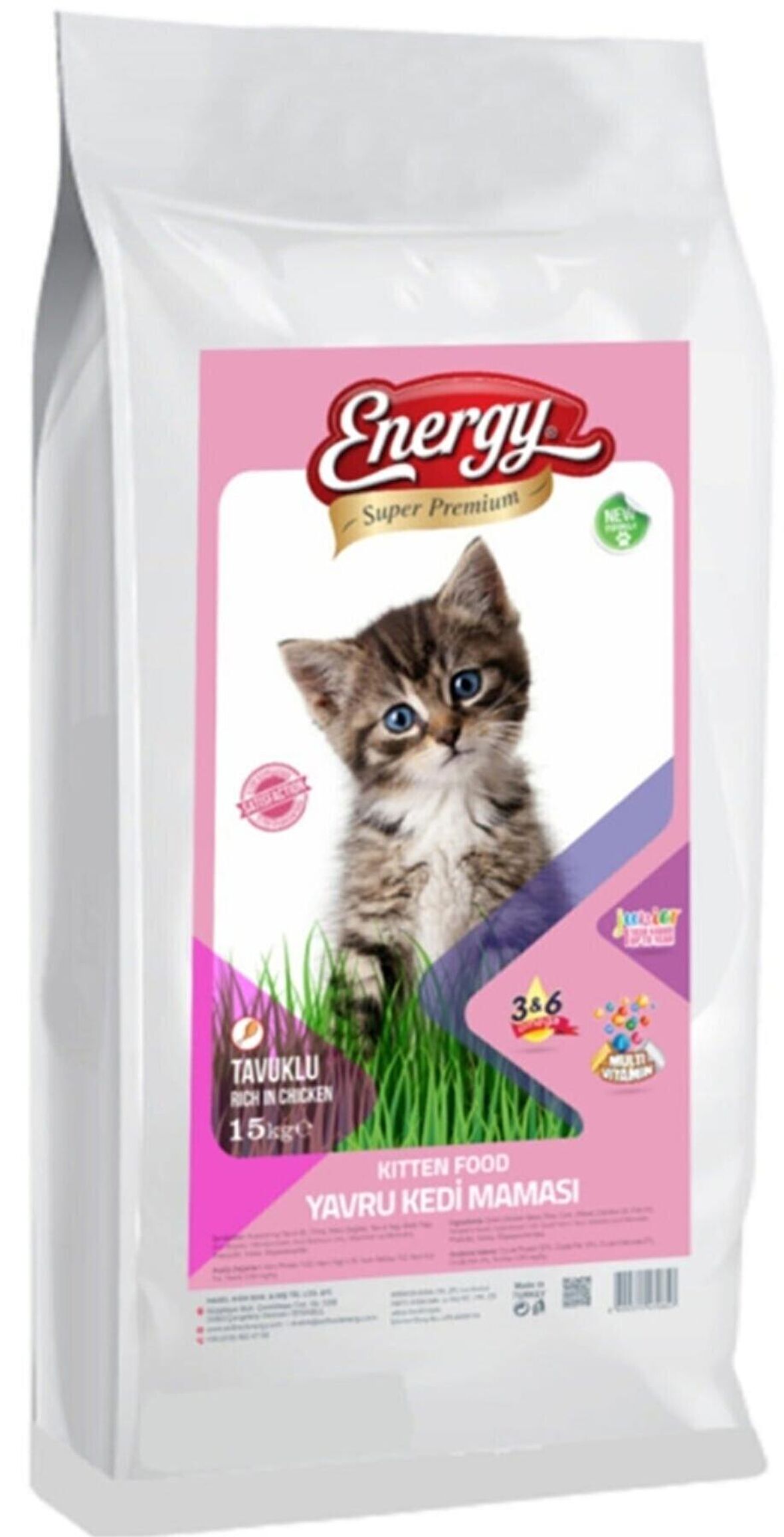Energy Tavuklu Yavru Kedi Maması 15 kg