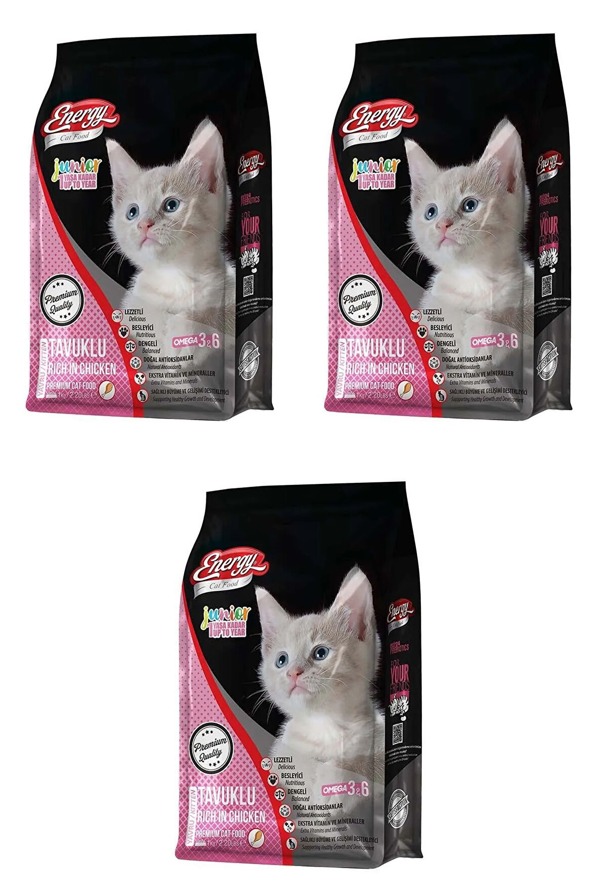 Tavuklu Yavru Kedi Maması 1 Kg - 3 Adet