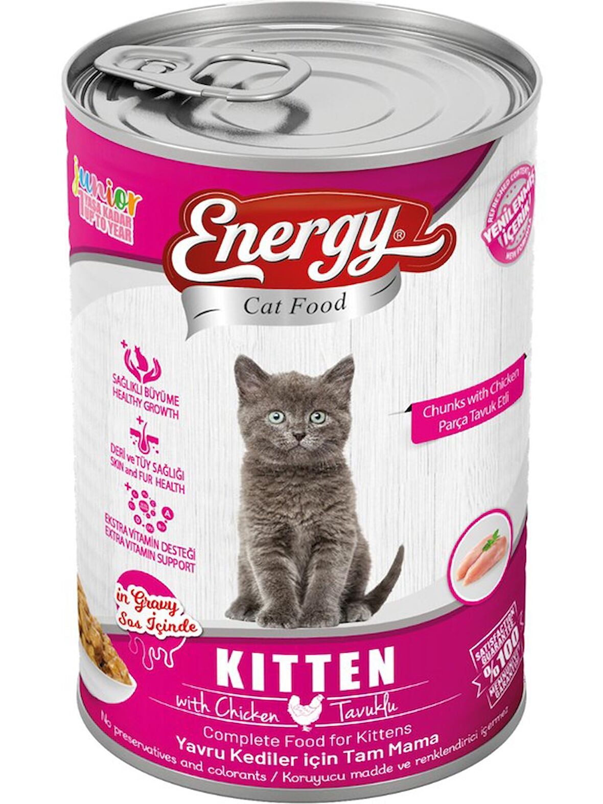 Energy Tavuklu Yavru Kedi MAMASI-415 GR X 20 ADET