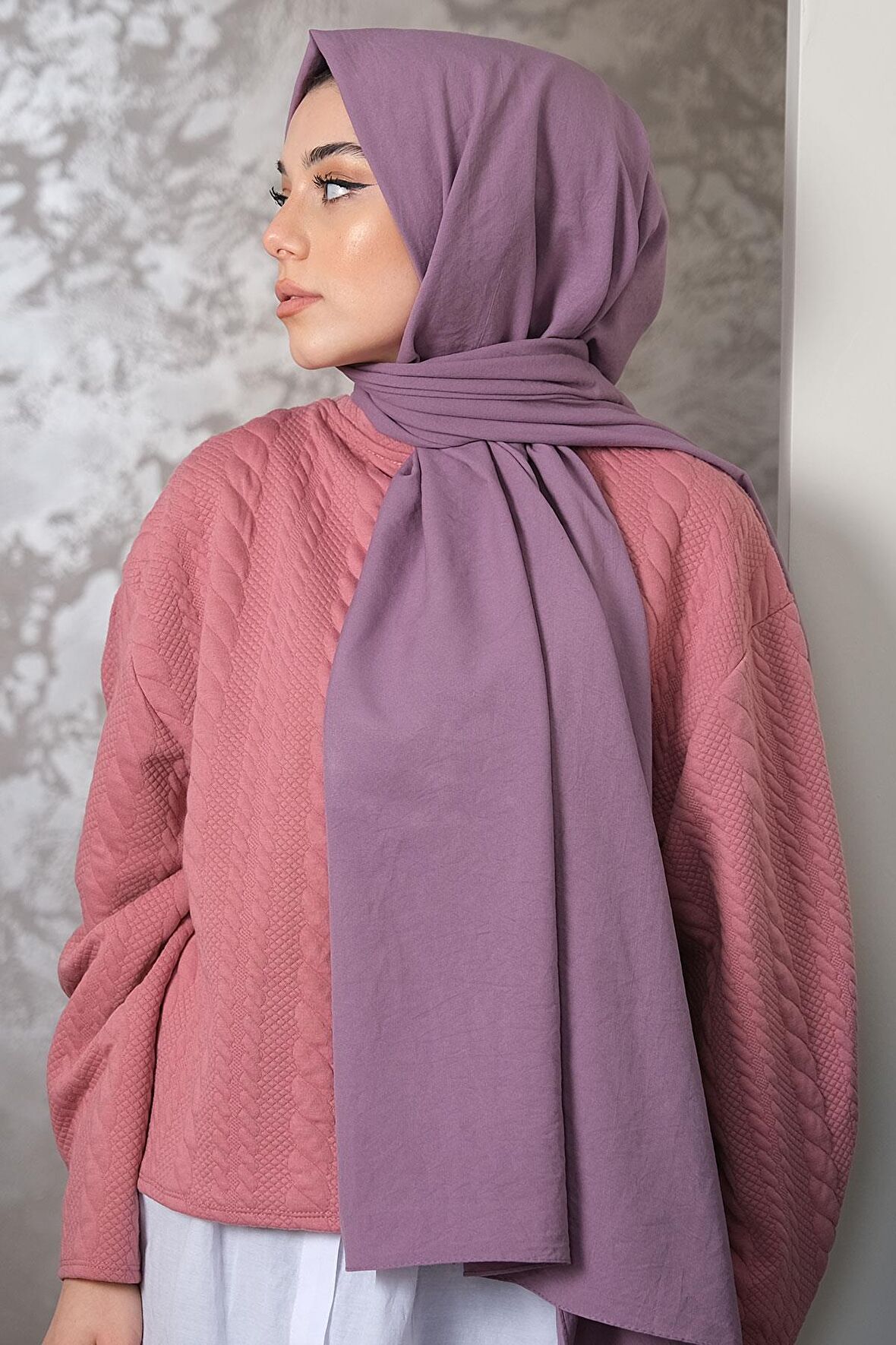 Afvente  Pamuk Cazz Şal Lavanta