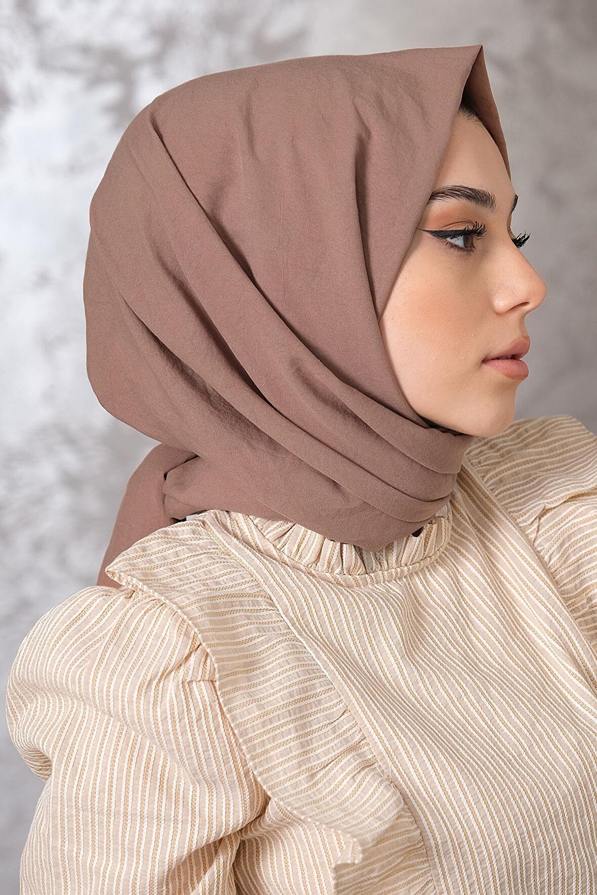 Afvente  Pamuk Cazz Şal Sütlü Kahve