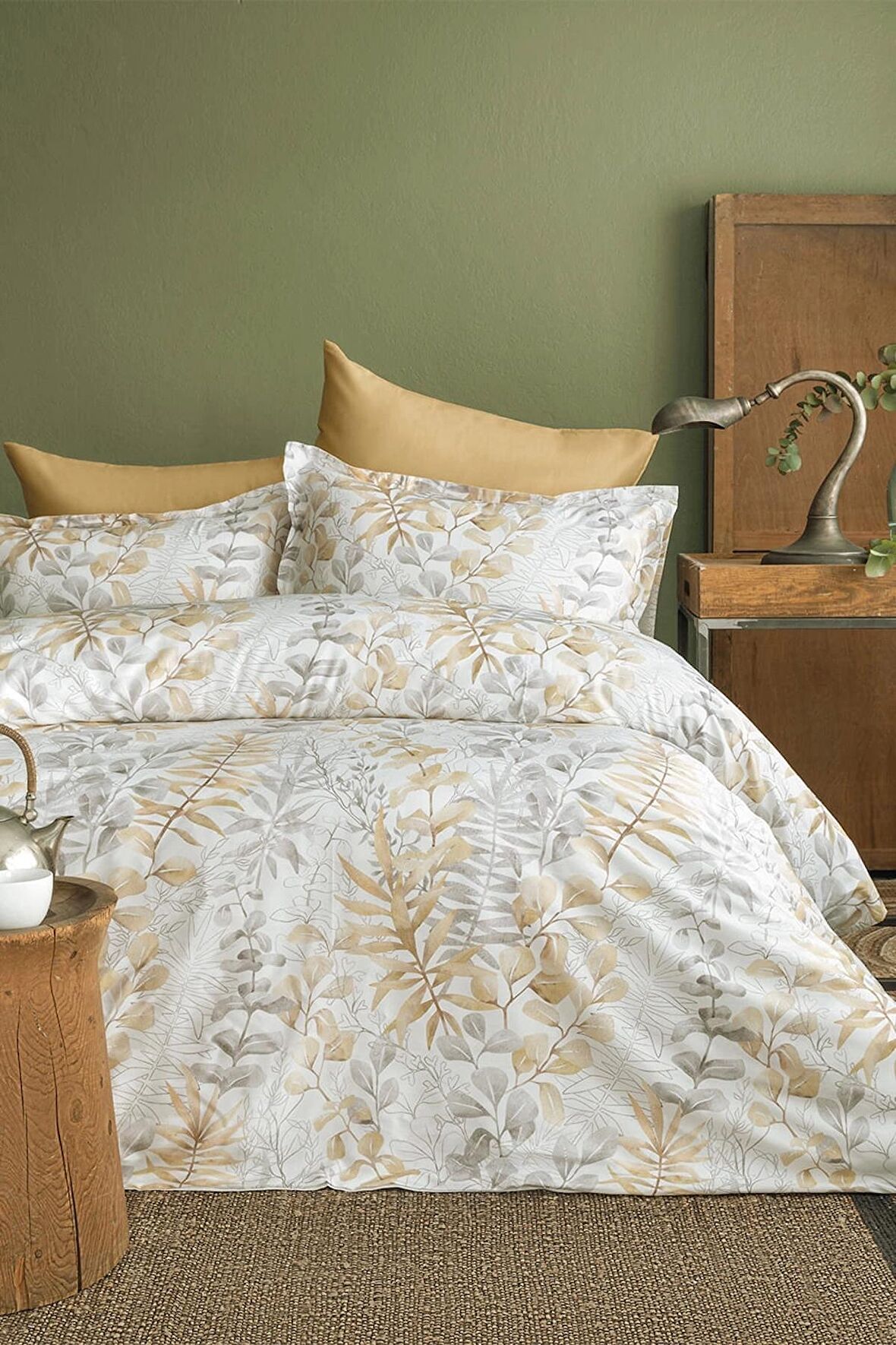 Occale Beige 210 TC (83 Tel) Pamuk Saten Nevresim Takımı Tek Kişilik