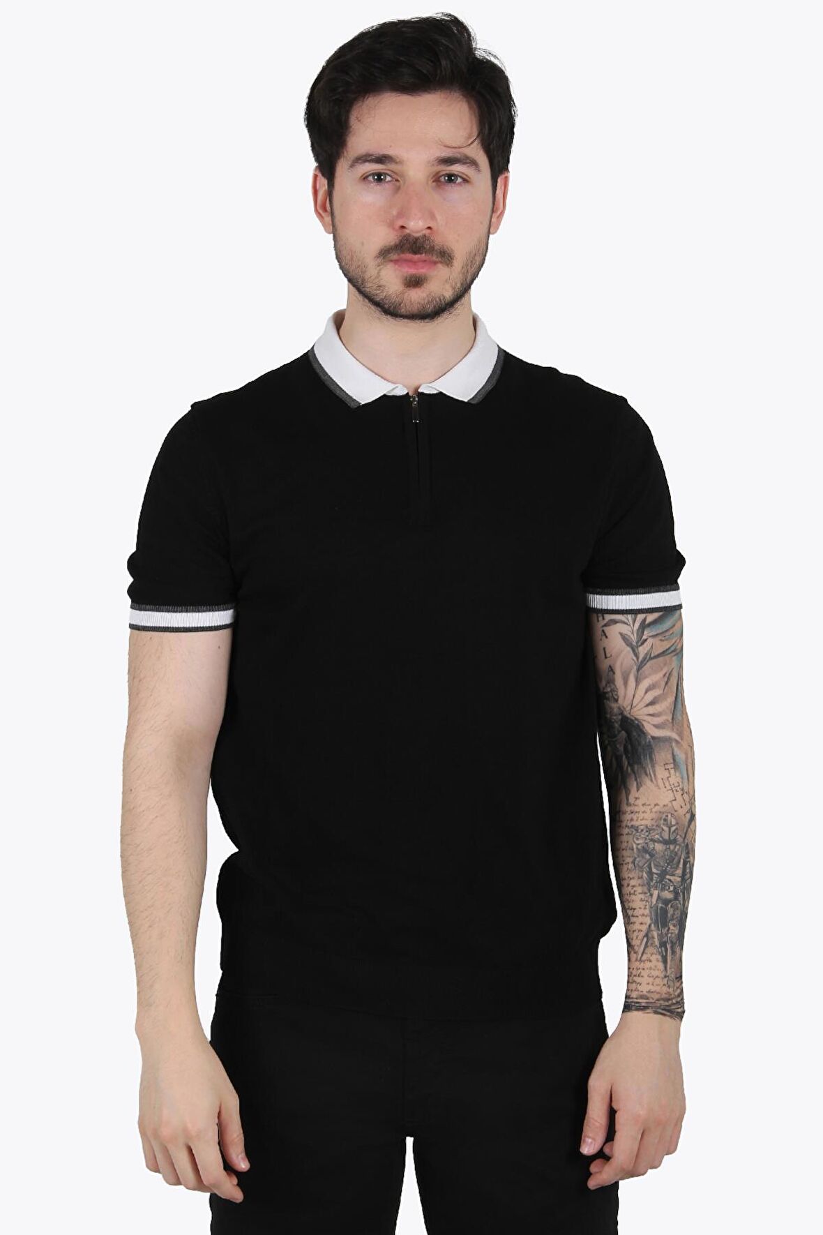 66536 Polo Yaka Fermuarlı T-shirt