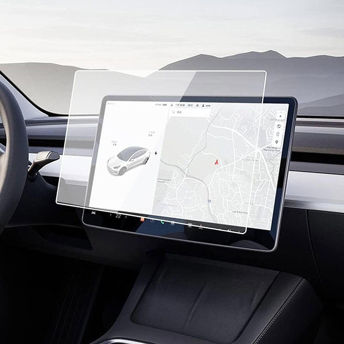 TESLA MODEL Y PARLAK EKRAN KORUYUCU