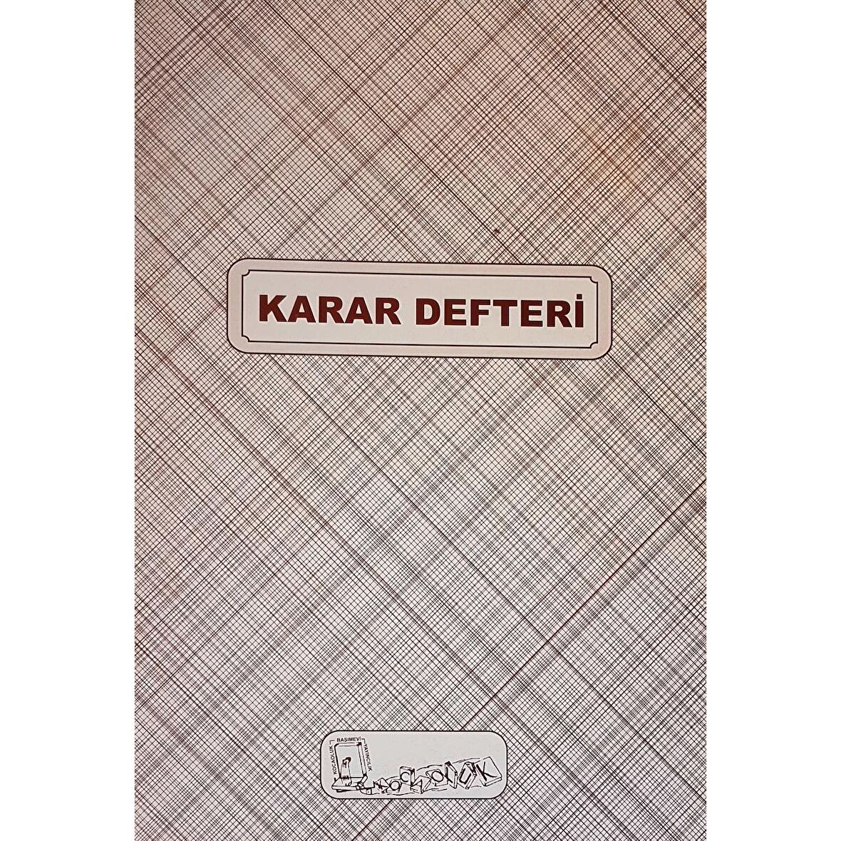 Kocaoluk Karar Derfteri (Karton Kapak)