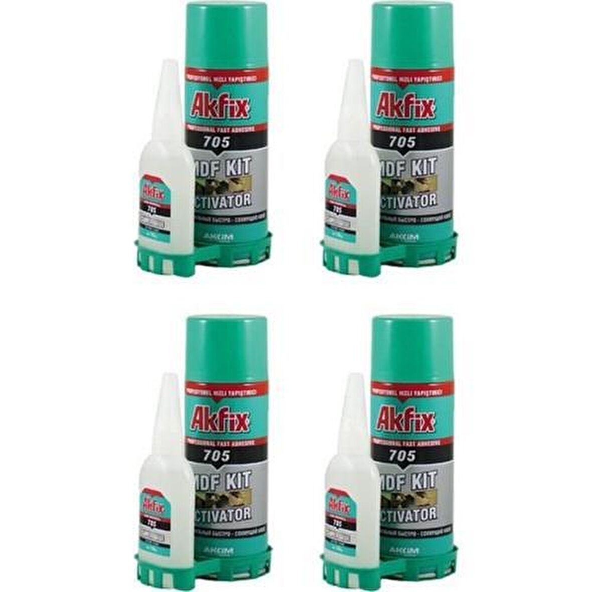 Akfix 705 Mdf Kit Hızlı Yapıştırıcı 200Ml + 50Gr - 4 Adet