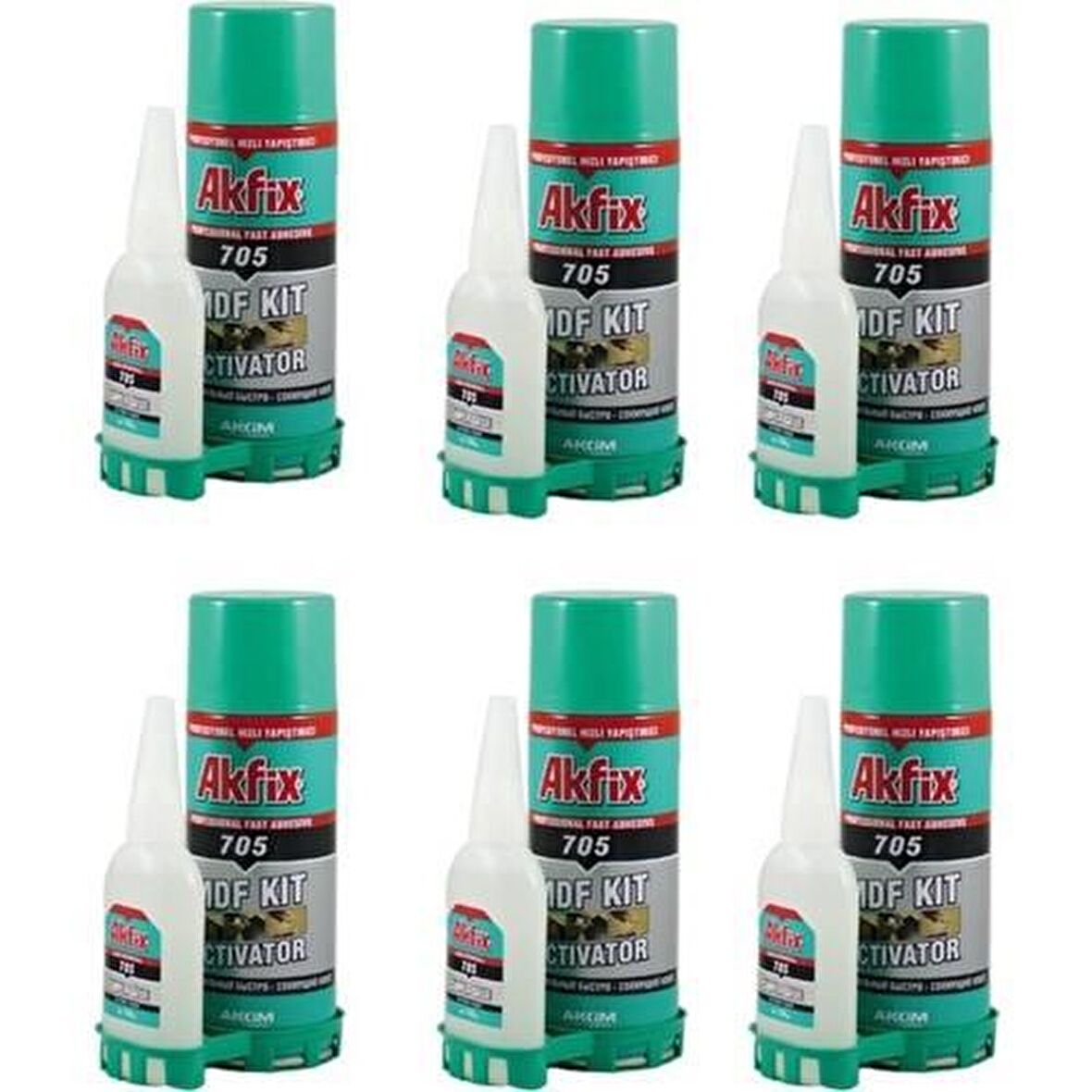 Akfix 705 Mdf Kit Hızlı Yapıştırıcı 200Ml + 50Gr - 6 Adet