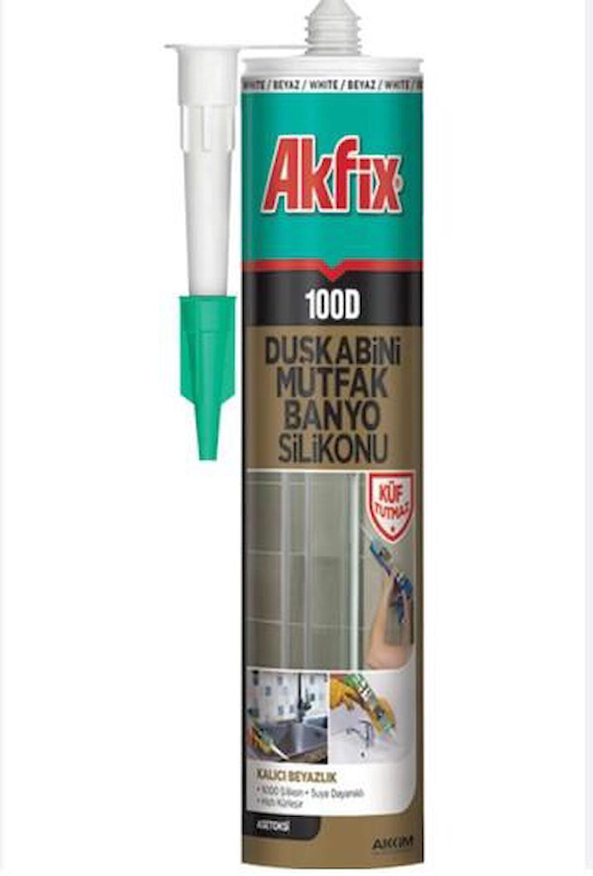 AKFİX DUŞAKABİN SİLİKONU BEYAZ 310 ML