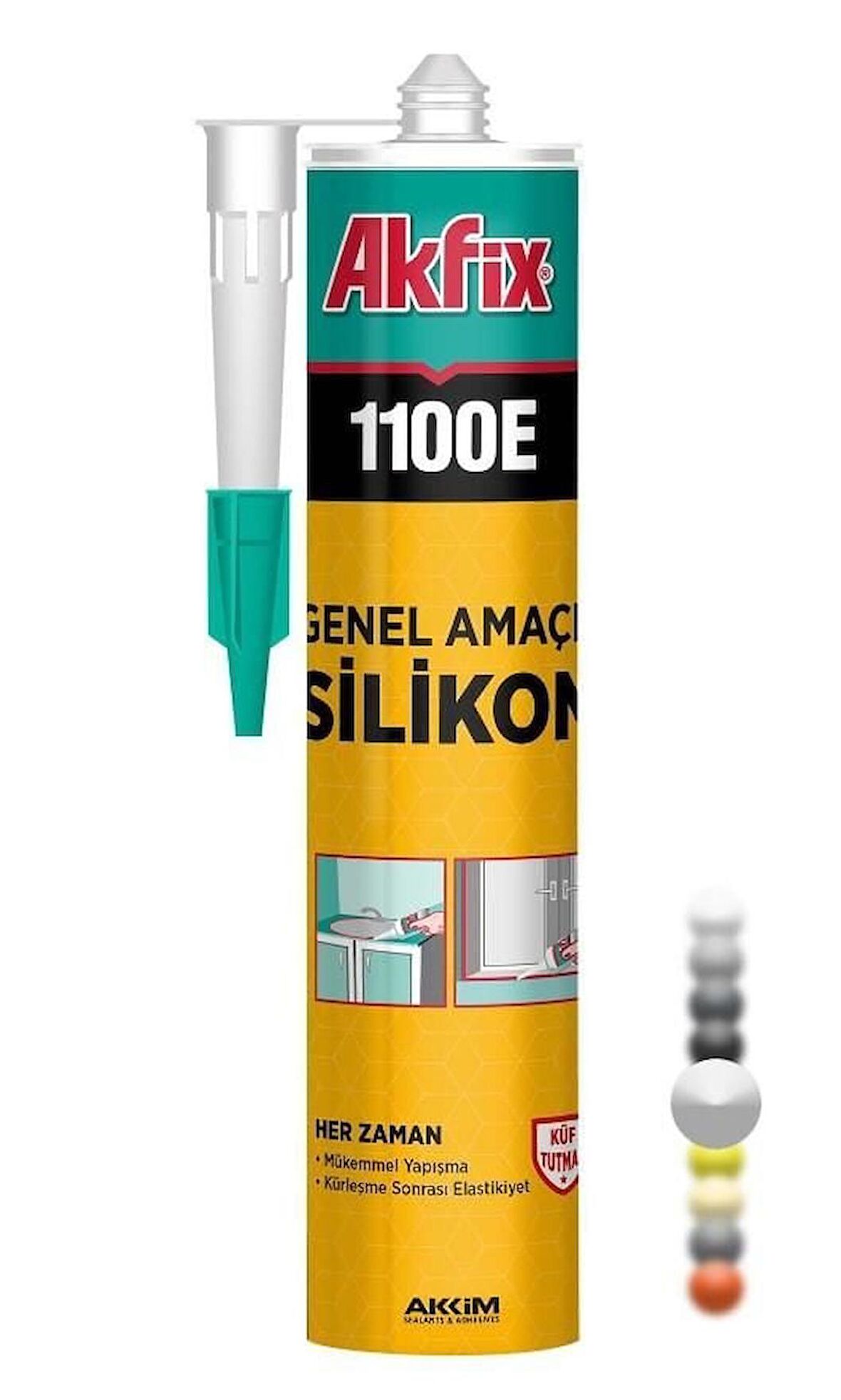 Akfix 1100E Beyaz Silikon 280 gr