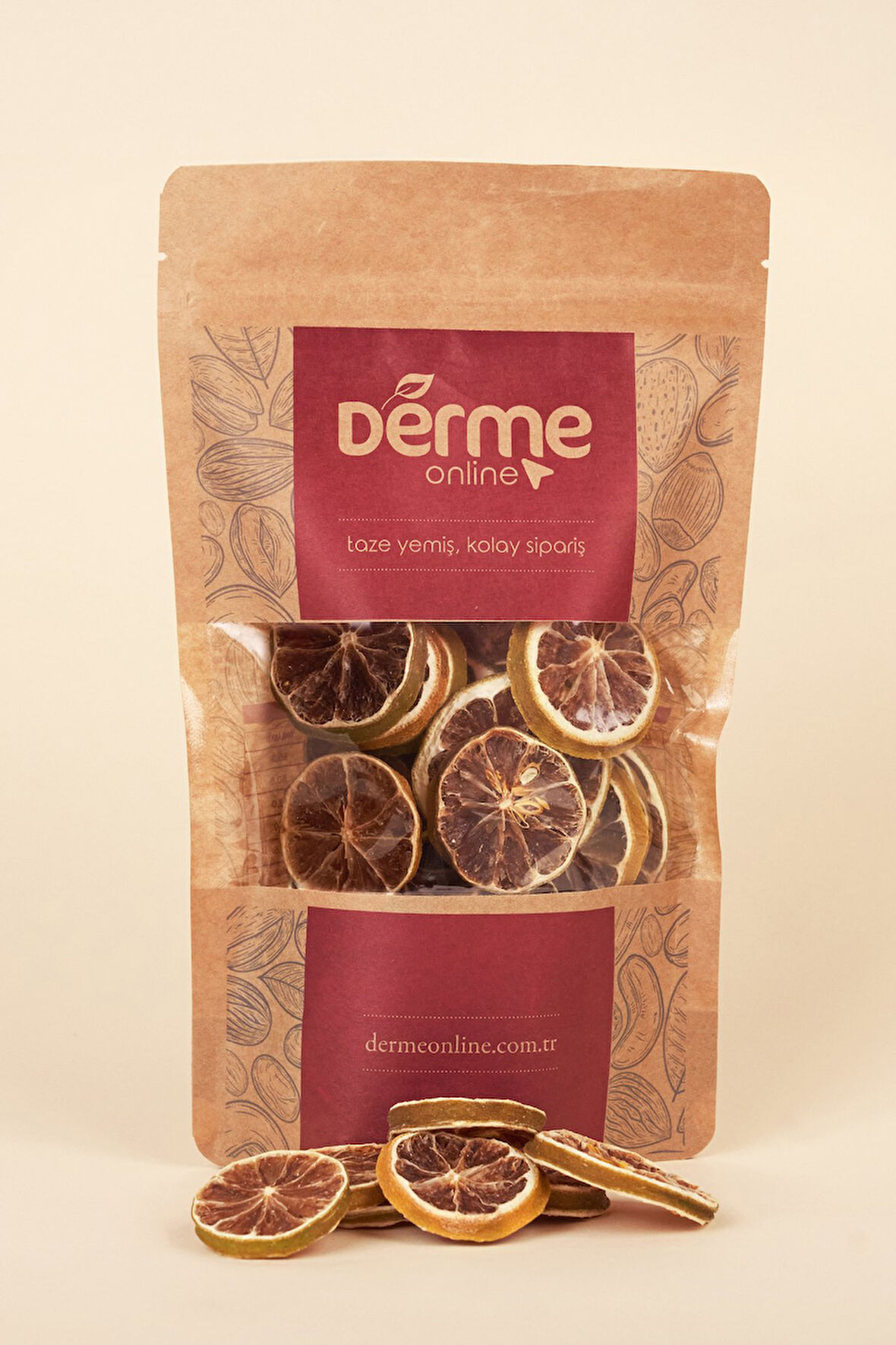 Kurutulmuş Limon Dilimi-Yeşil Limon Kurusu 100 Gram