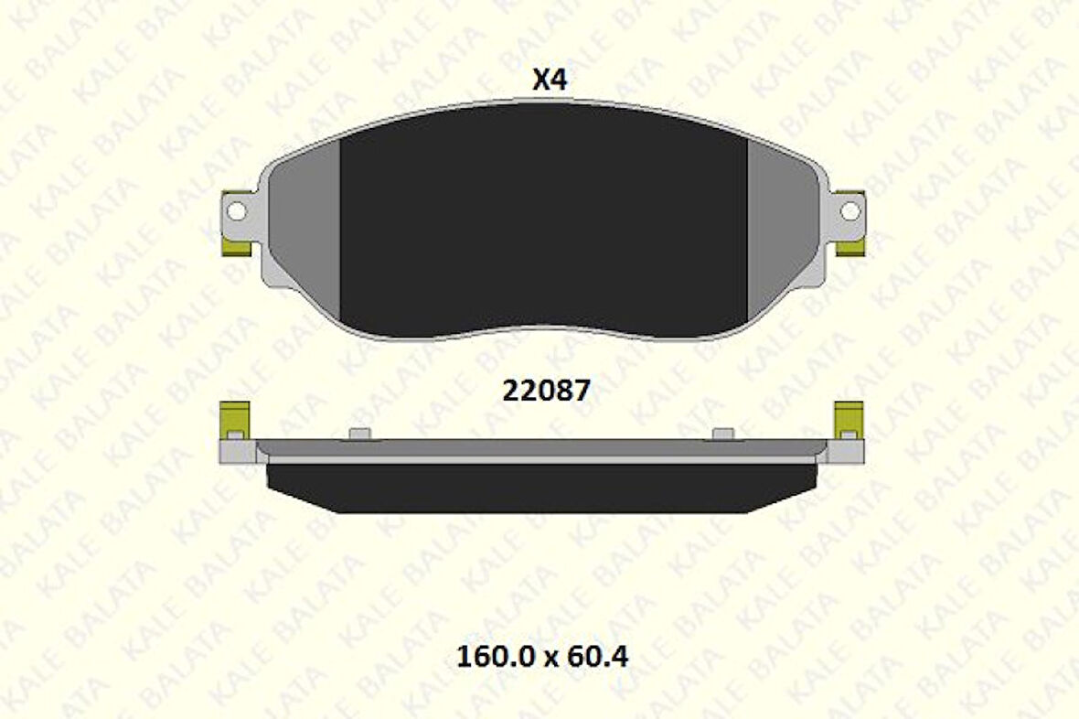 Renault On Fren Balatası Trafıc III 14>vivaro 2014> - Kale B 22087 182 04 Ans