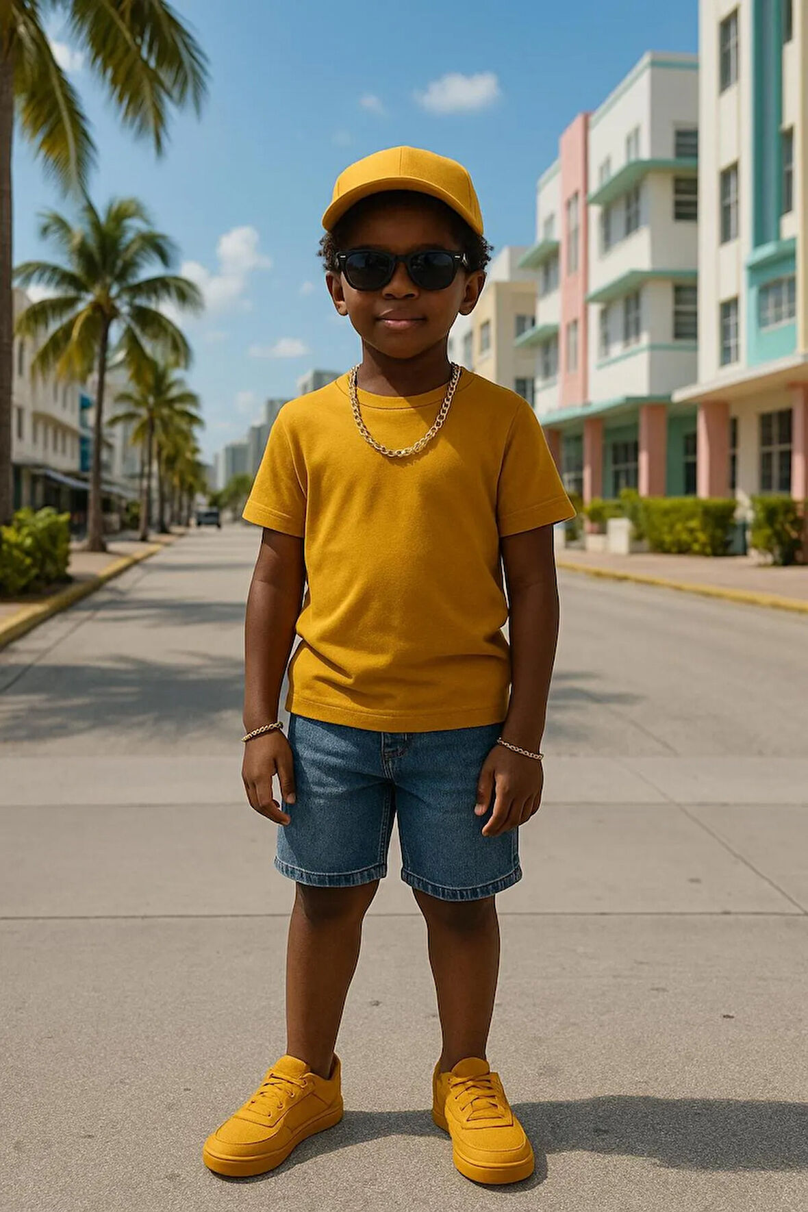 Koyu Hardal Çocuk T-shirt Unisex | %100 Pamuk |