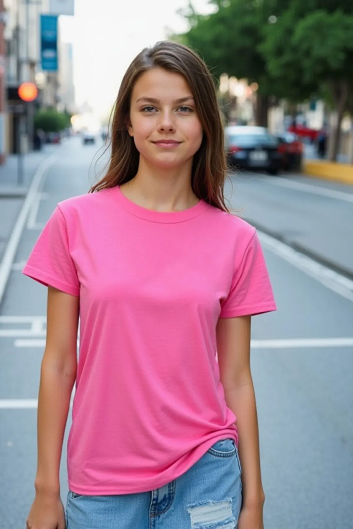 Şeker Pembe Çocuk T-shirt Unisex | %100 Pamuk |
