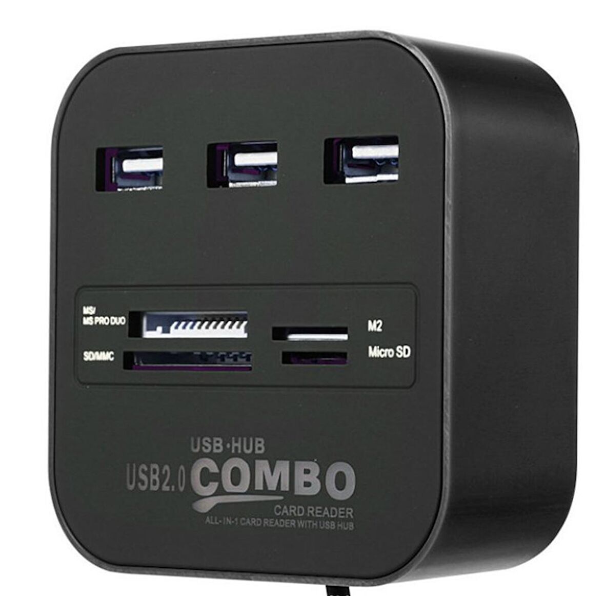 Concord C-847 3 Port USB 2.0 Hub - USB Çoklayıcı + USB Kart Okuyucu 