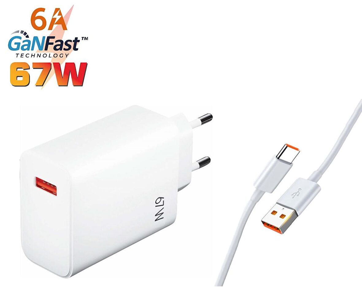 Sprange PTX67 Type-C 67 Watt Hızlı Şarj Aleti Beyaz