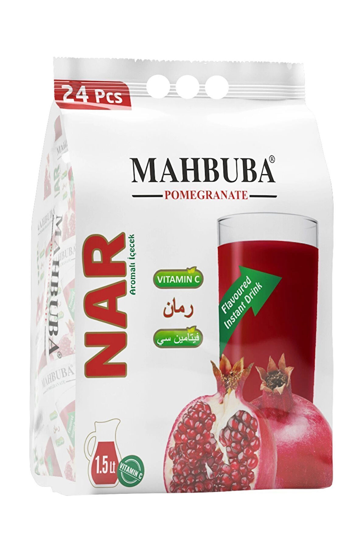 Mahbuba Nar Aromalı Soğuk Toz Içecek 24x11.2gr