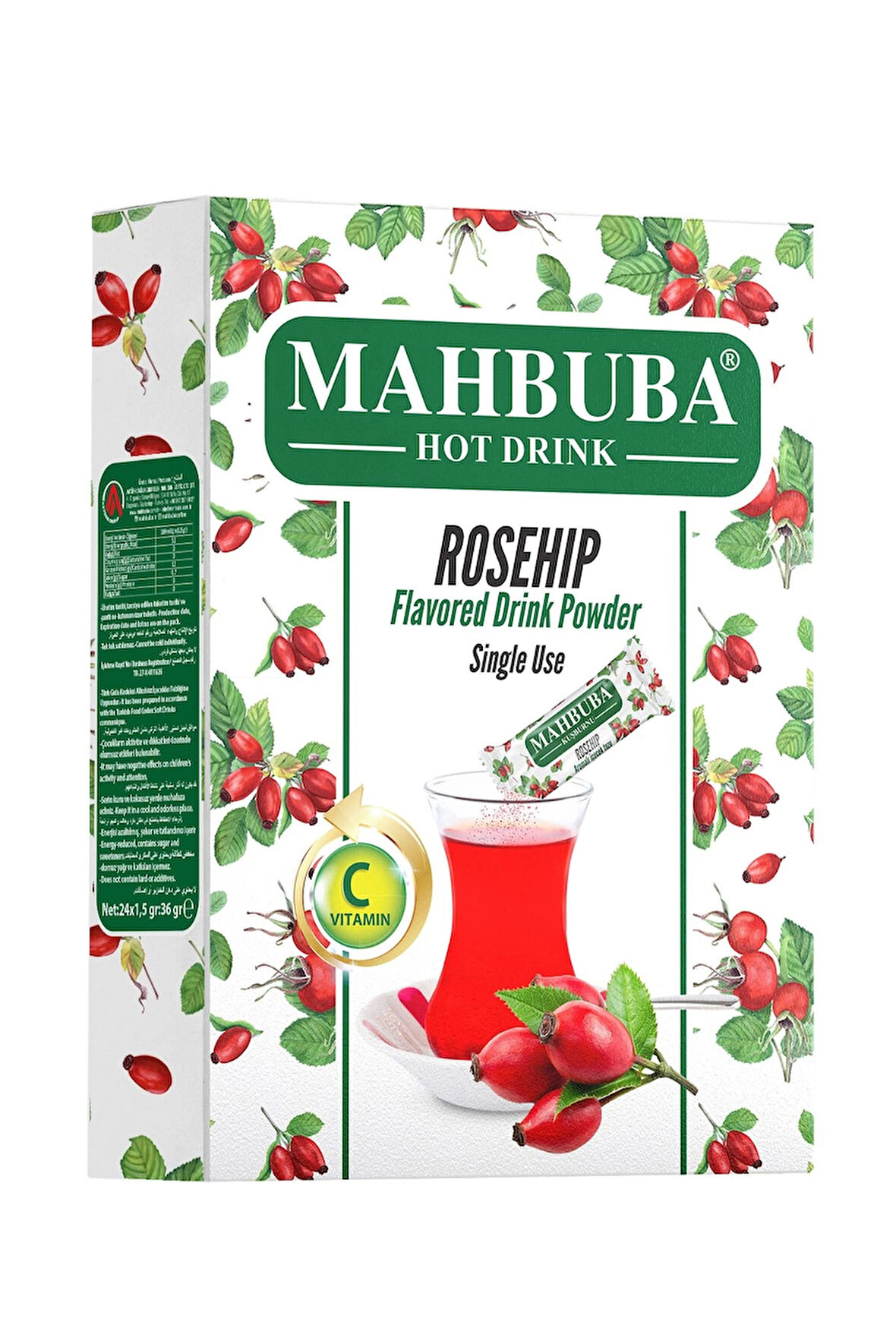 Mahbuba Tek İçimlik Kuşburnu Aromalı Oralet Çayı 24x1,5gr
