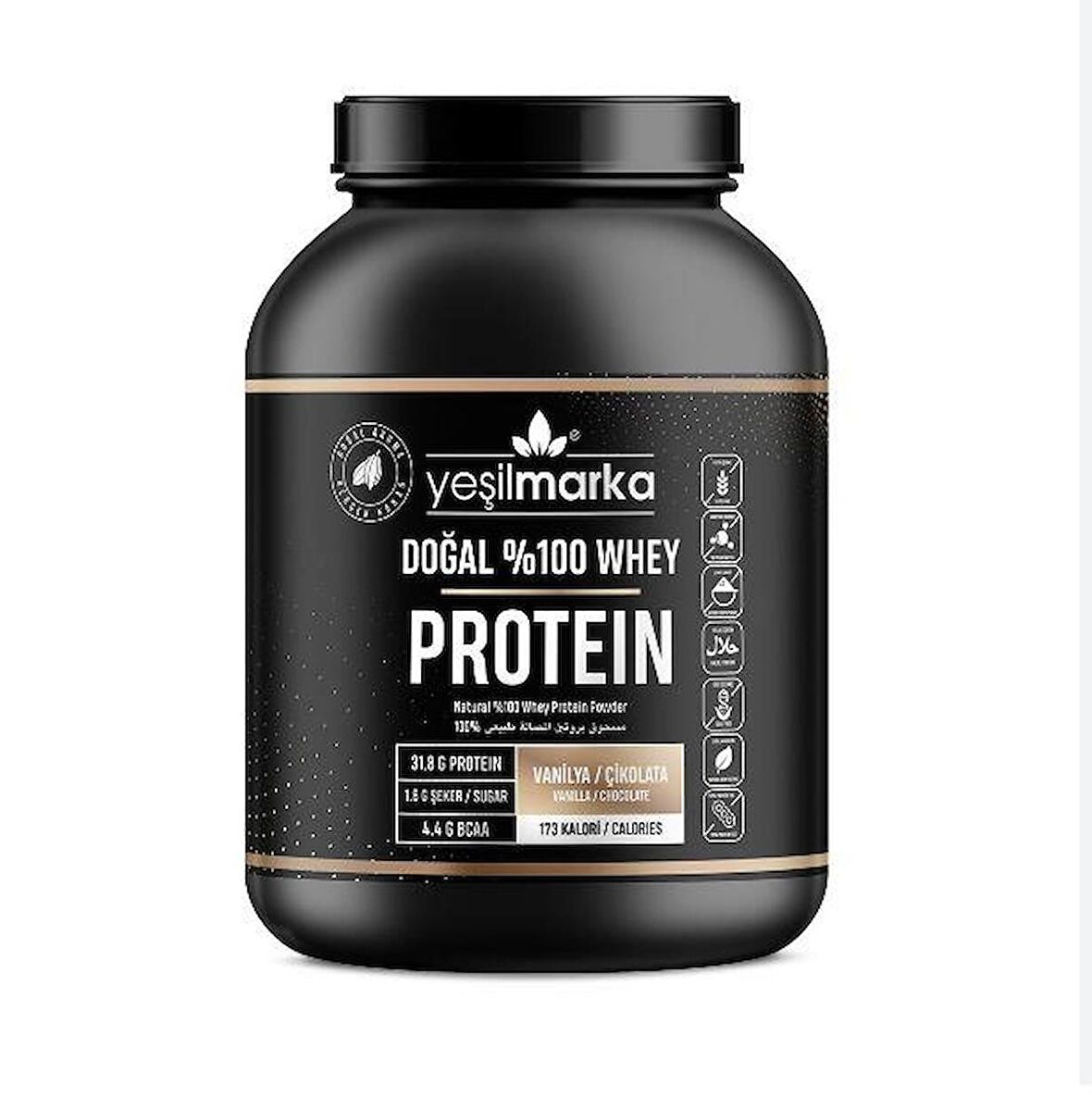 Yeşilmarka Doğal Whey Protein Tozu Vanilya - Kakao 1540 gr