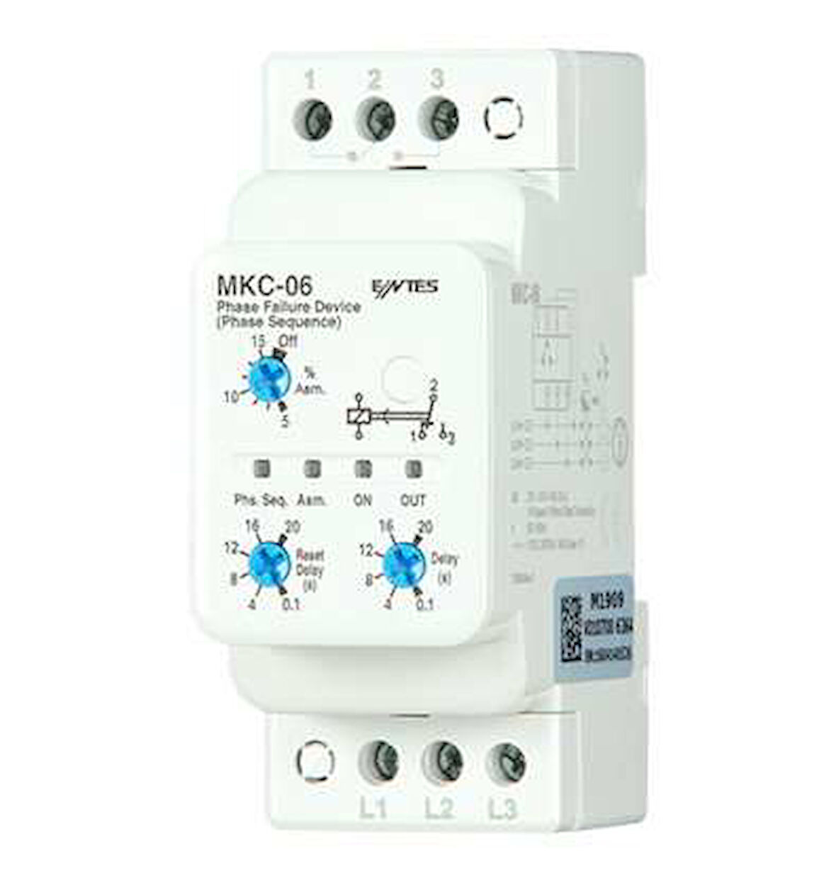 Entes M1726 MKC-06P %5-15 Nötrsüz PTC'li Motor Koruma Rölesi DIN2